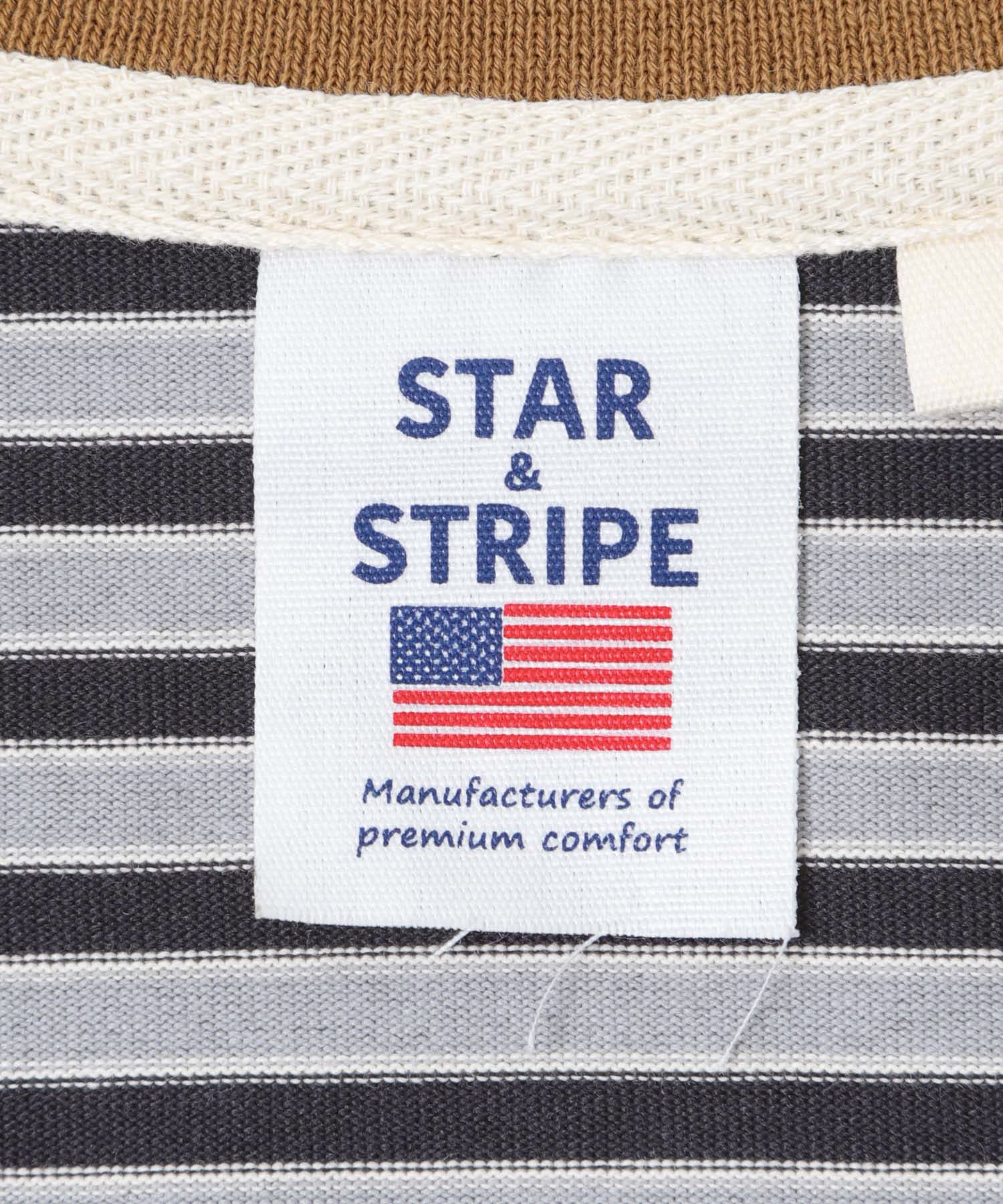 『別注』STAR&STRIPE×DOORS　MULTI POLO BROWN One