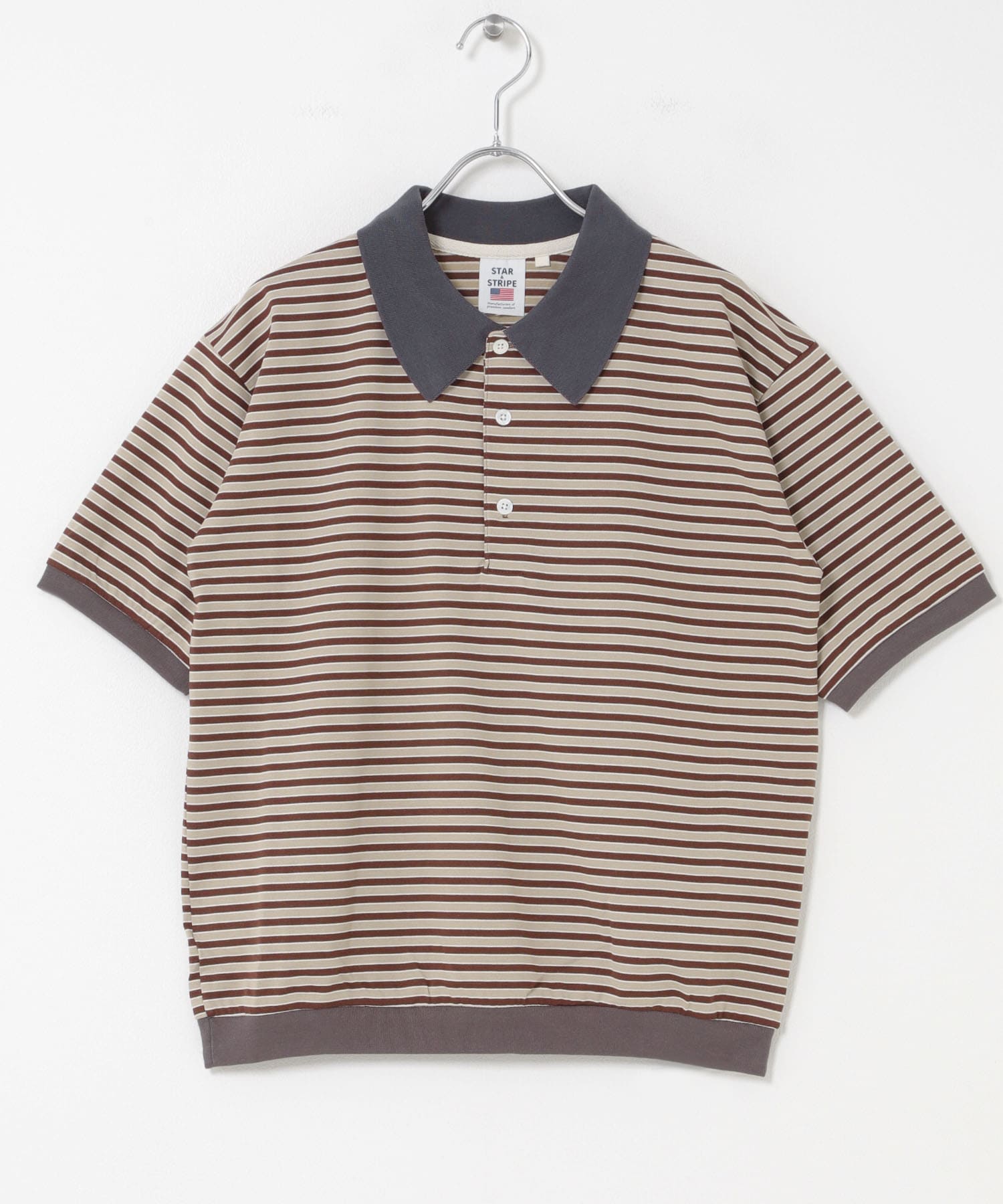 『別注』STAR&STRIPE×DOORS　MULTI POLO GRAY One