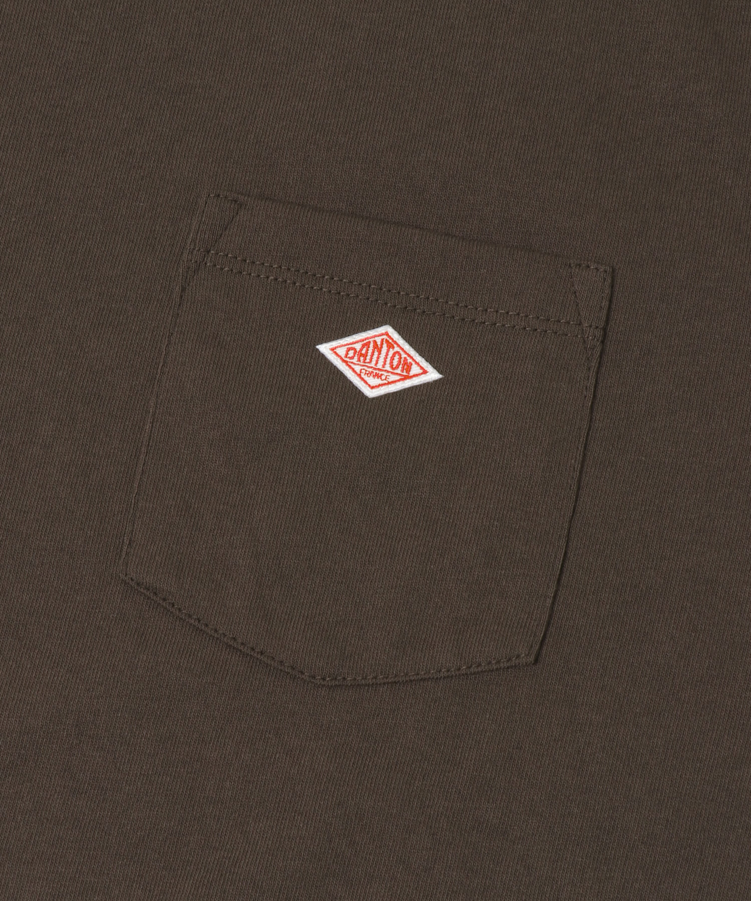DANTON　POCKET T-SHIRTS BROWN S