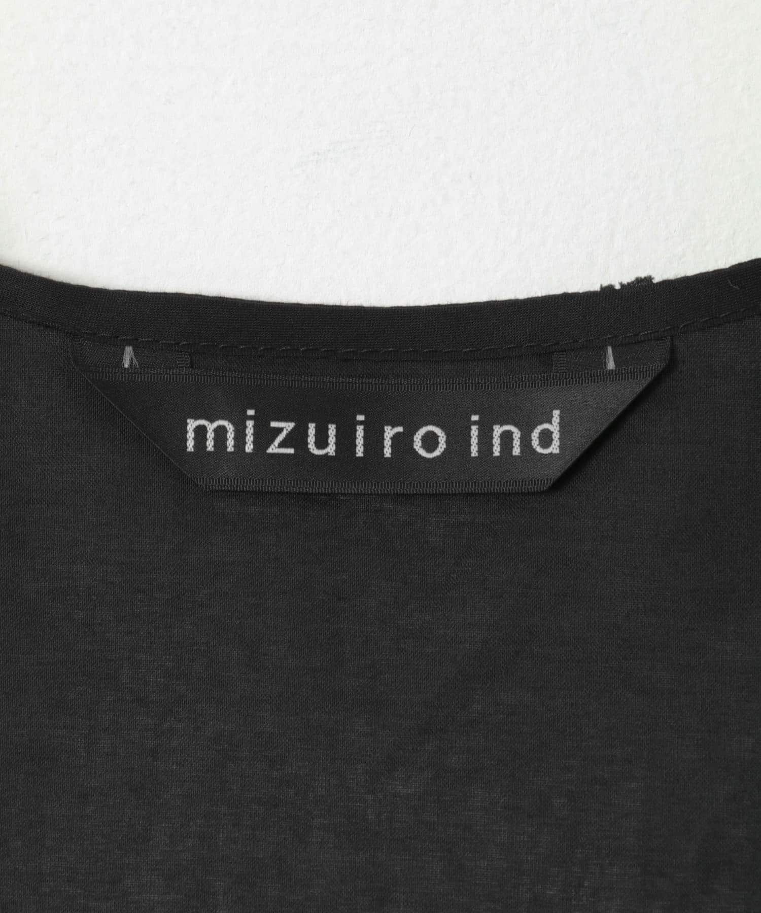 mizuiro-ind　FRILL CREW NECK SHIRTS BLACK One