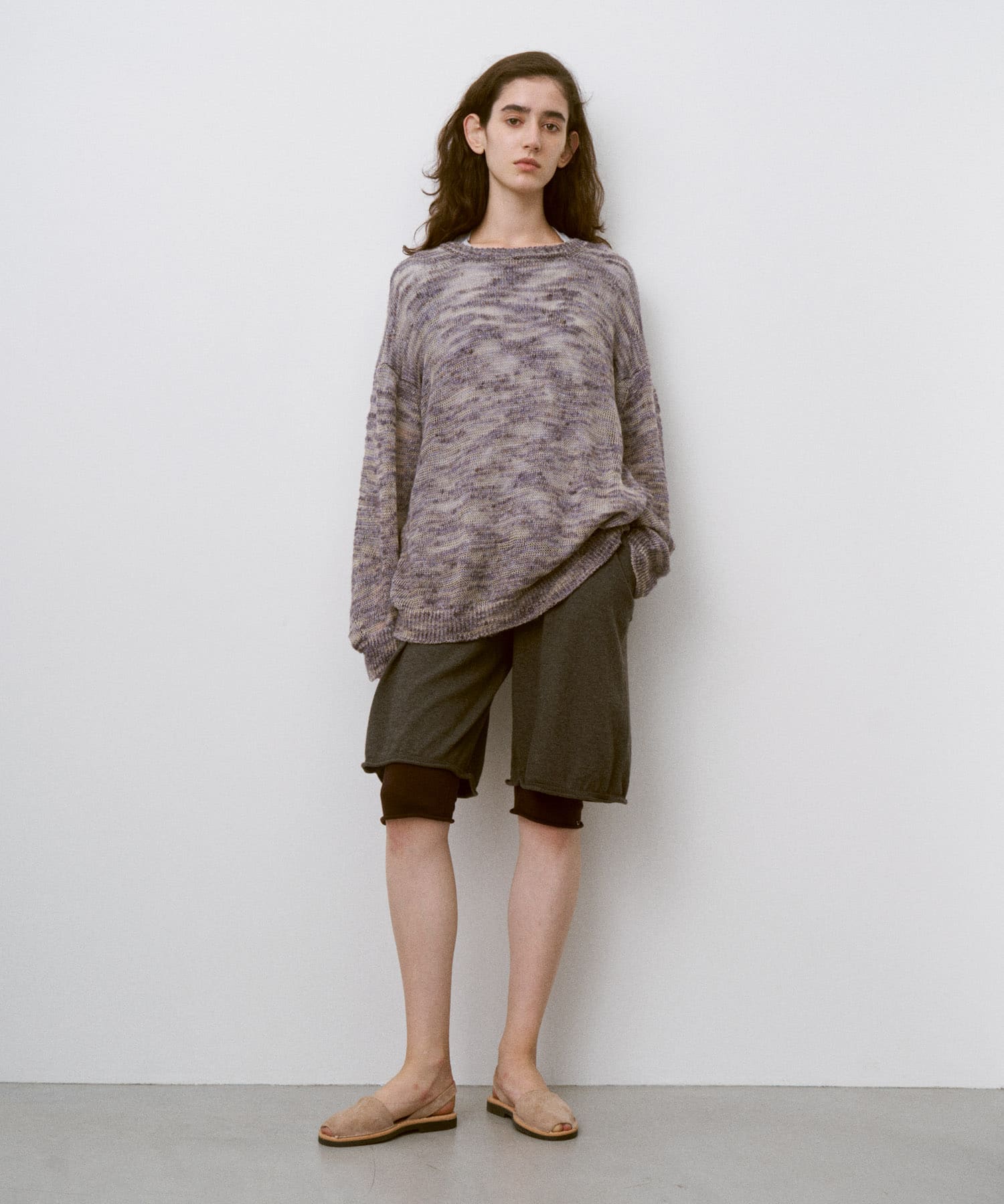 unfil　ORGANICCOTTONHALFLEGGINS brown 0