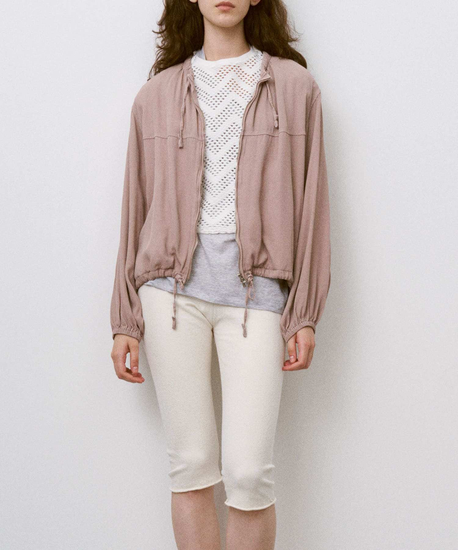 unfil　ORGANICCOTTONHALFLEGGINS offwhite 0