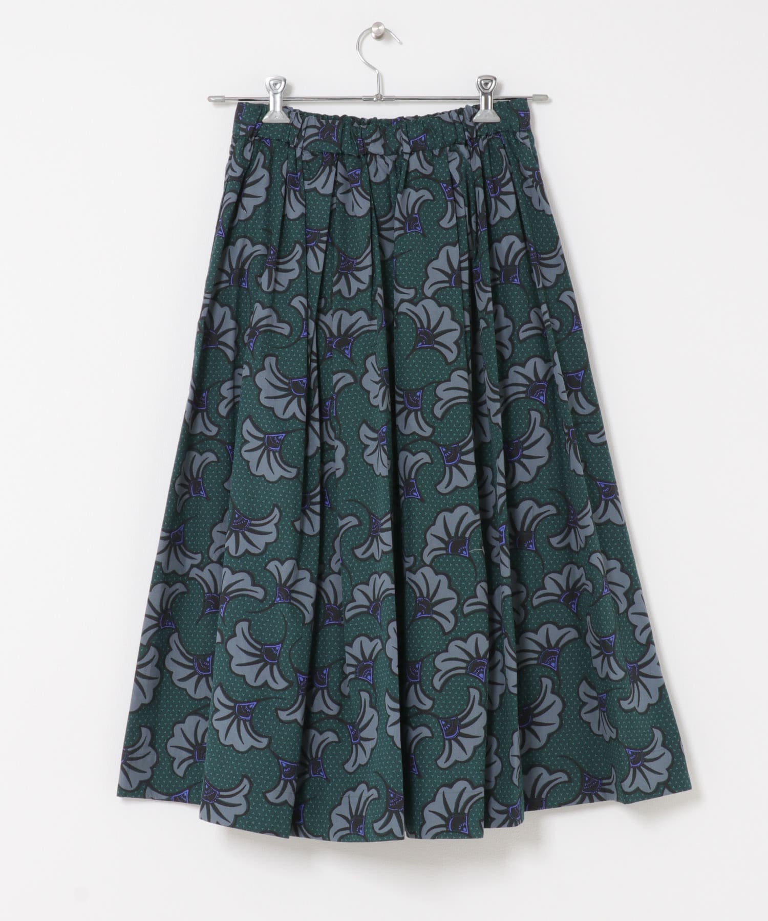 Le GLAZIK　TUCK GATHERED SKIRT GREEN 36