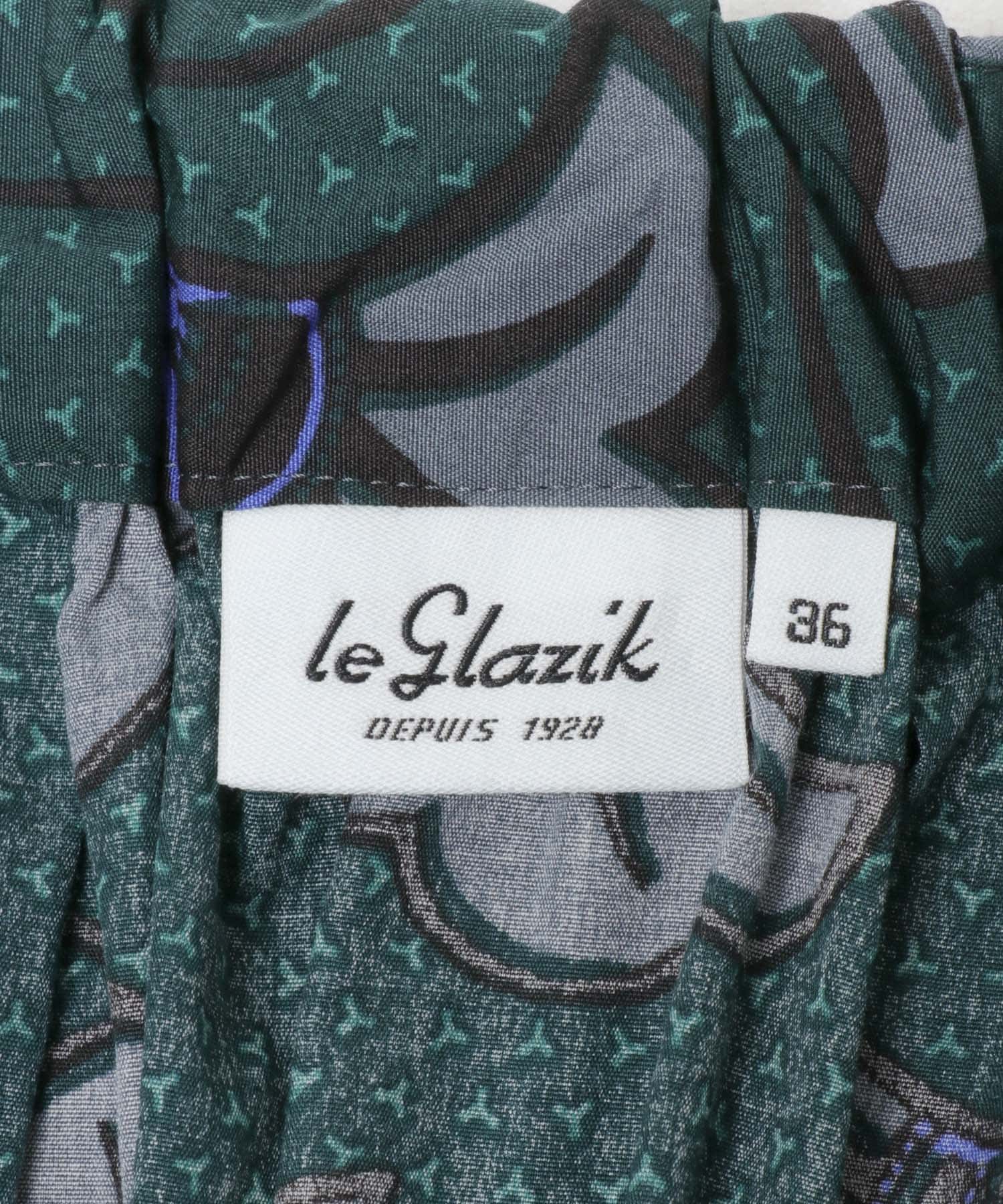 Le GLAZIK　TUCK GATHERED SKIRT GREEN 36