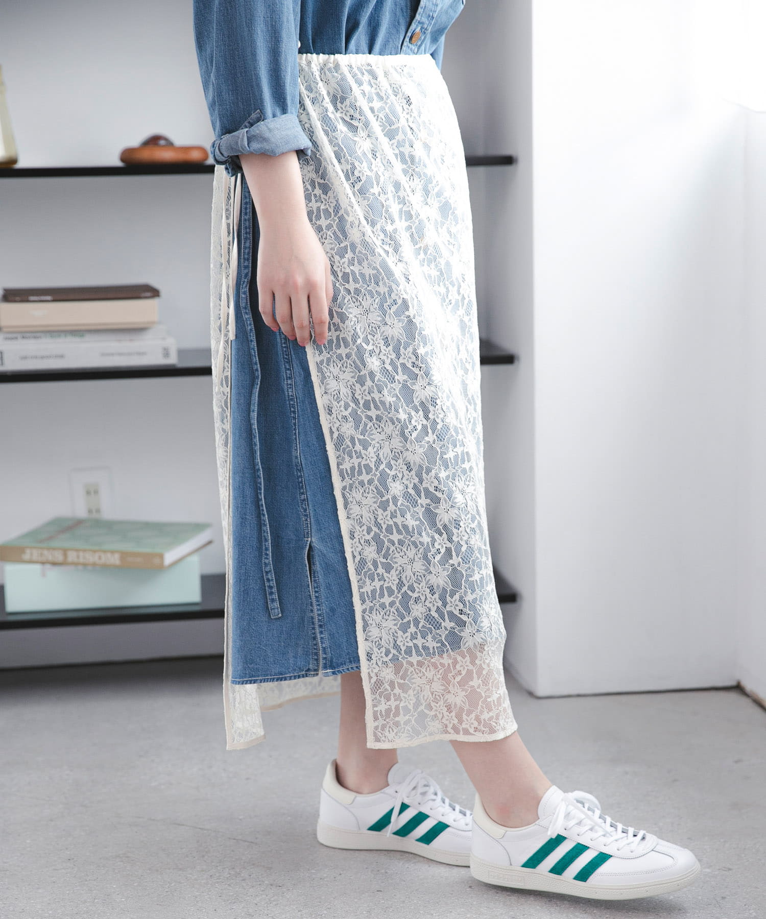 ElisaNovelli　レース巻きスカート