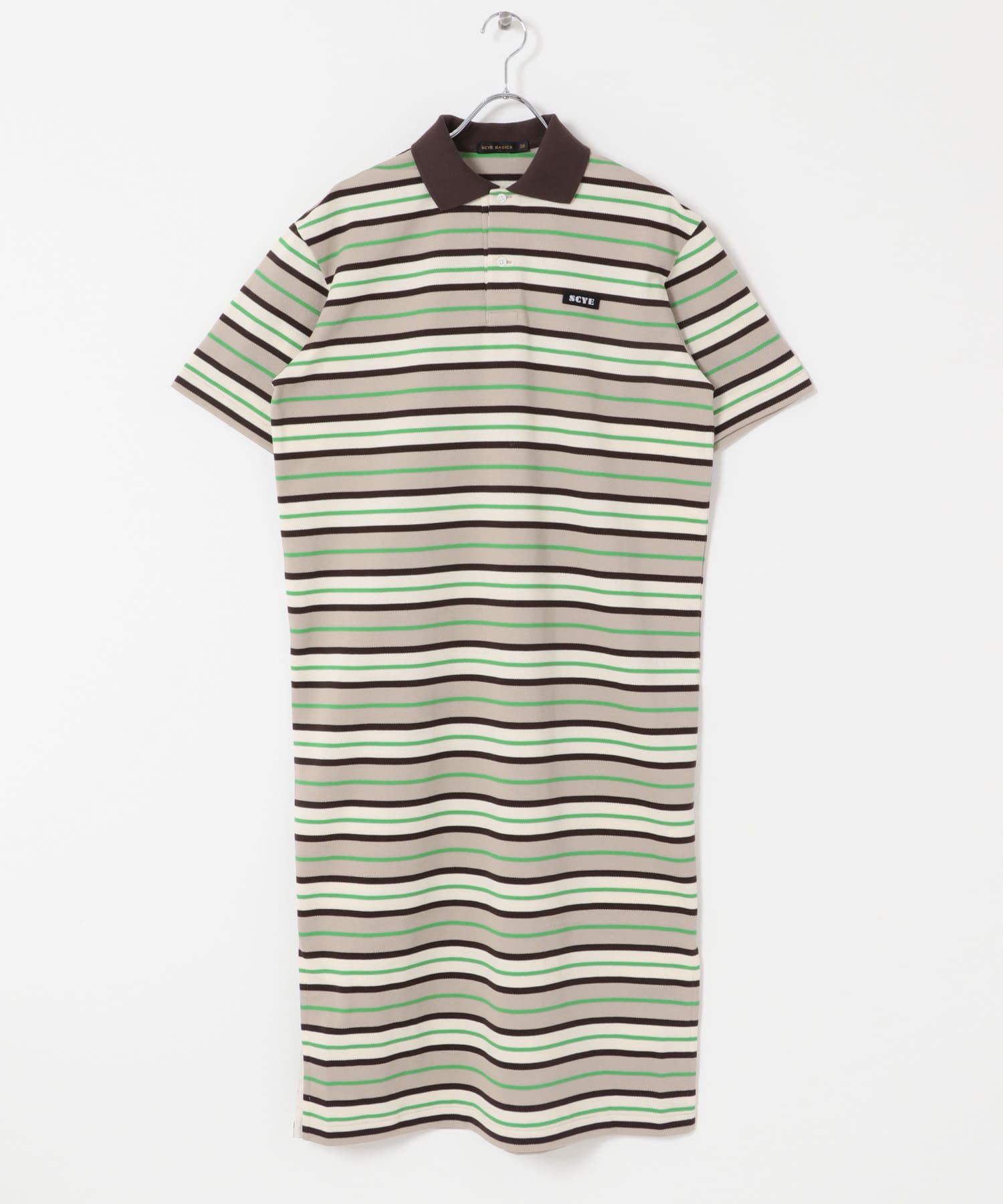 Scye　STRIPEDCOTTONDRESS