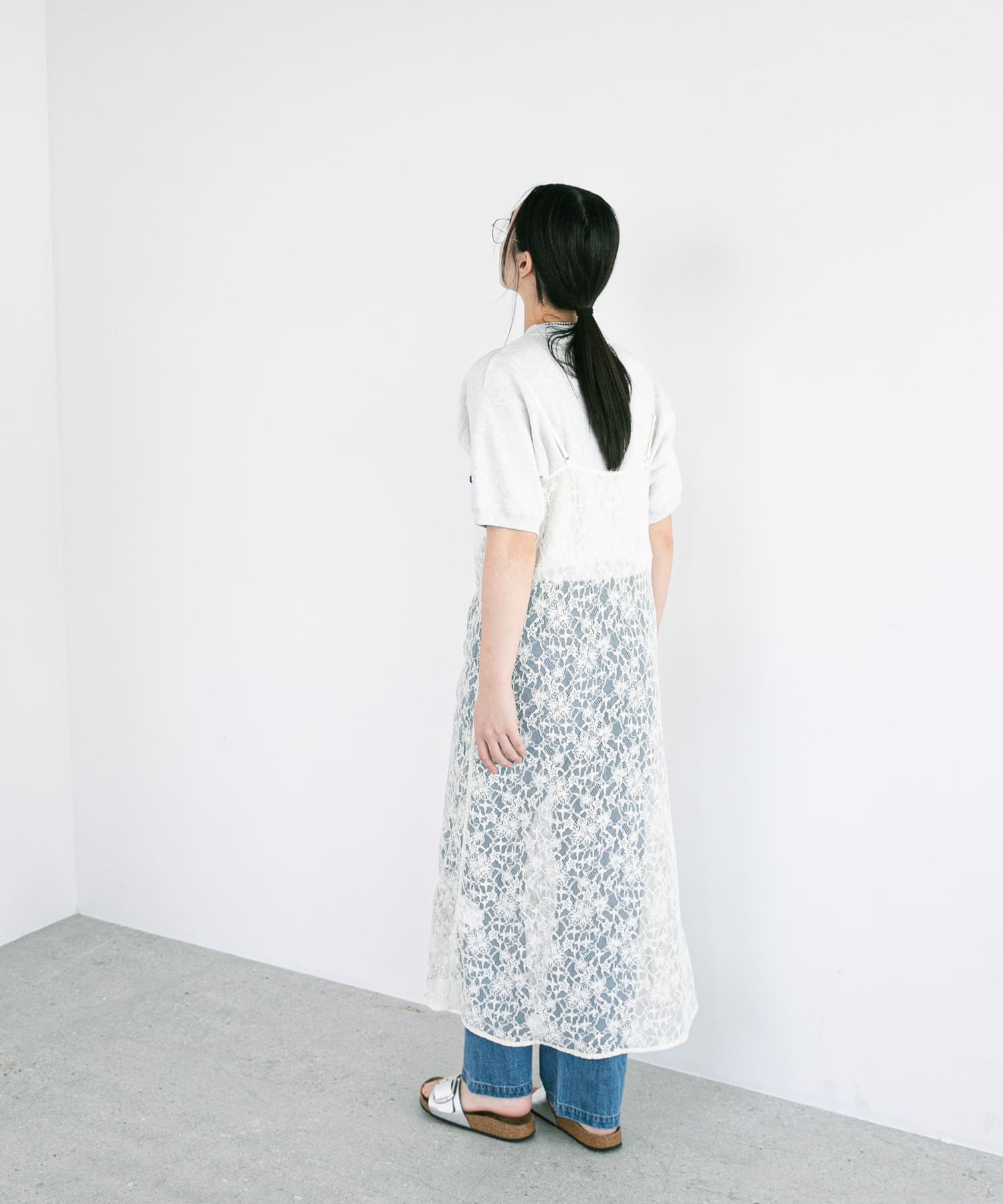 別注』ElisaNovelli×DOORS レースキャミワンピース(One WHITE