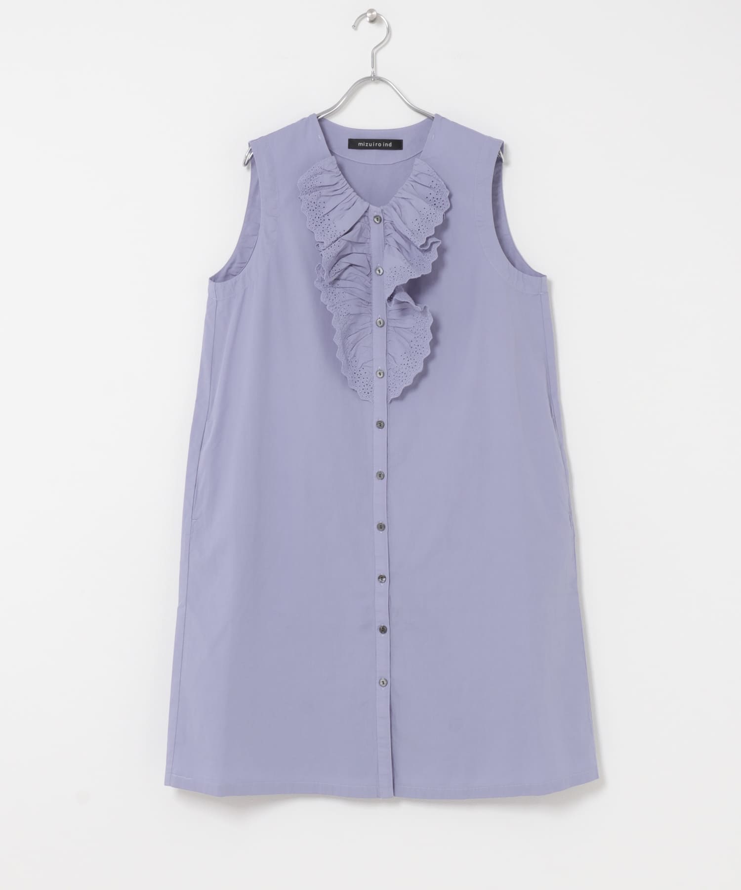 mizuiro-ind　LACE FLILL NO-SLEEVE ONE-PIECE