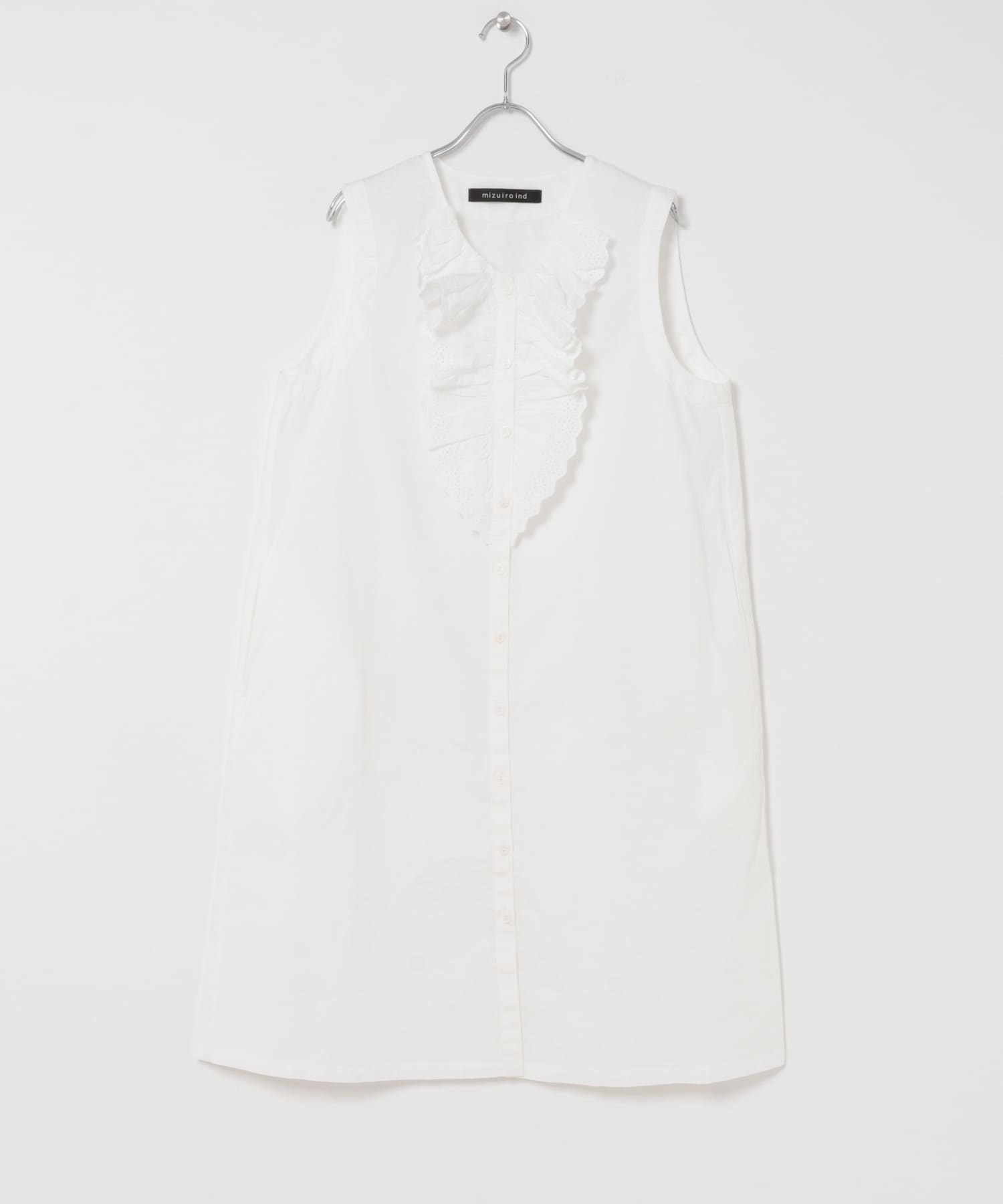 みしろる mizuiro-ind LACE FLILL NO-SLEEVE ONE-PIECE(One OFFWHITE