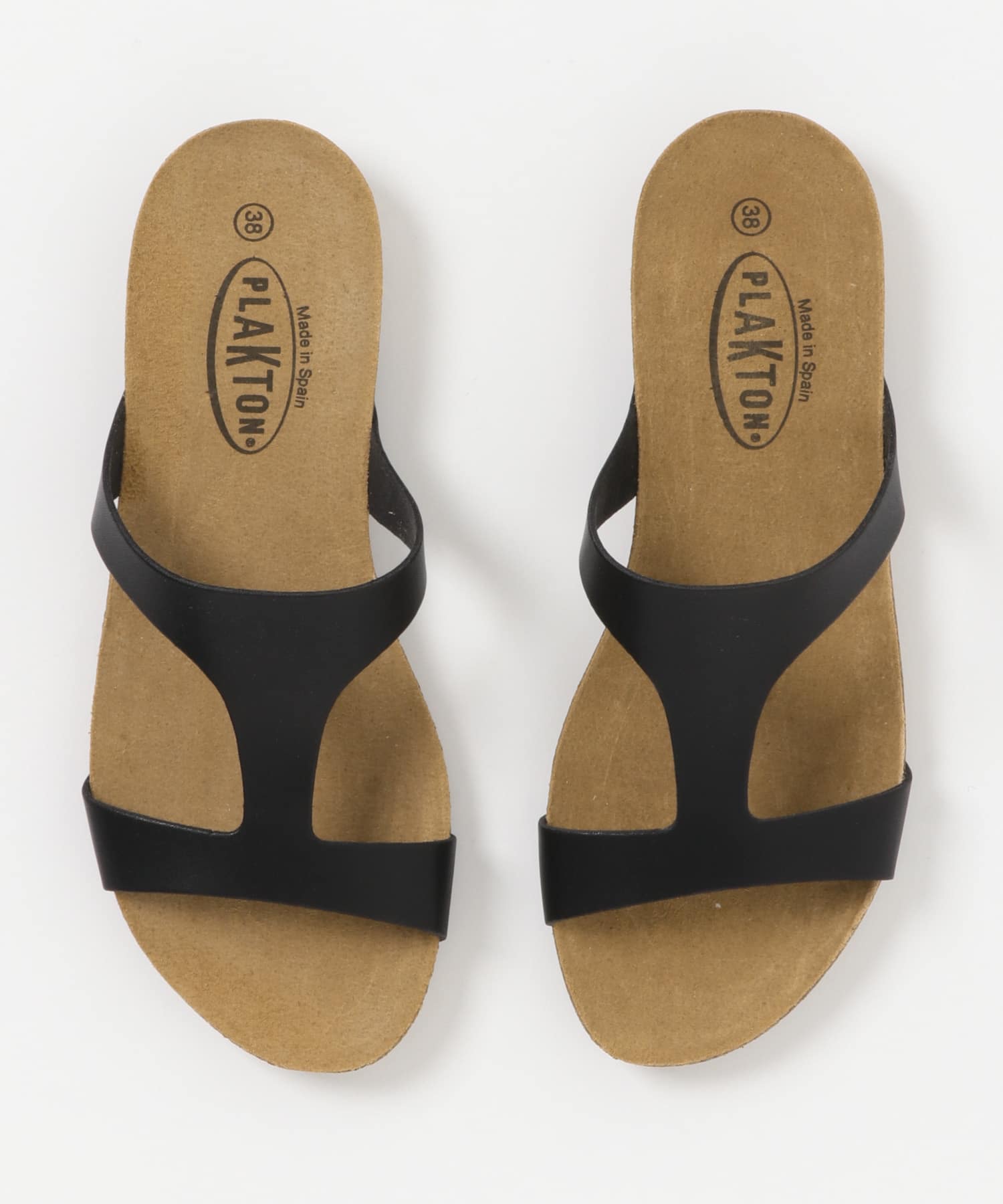 PLAKTON　フラットサンダル BLACK 36