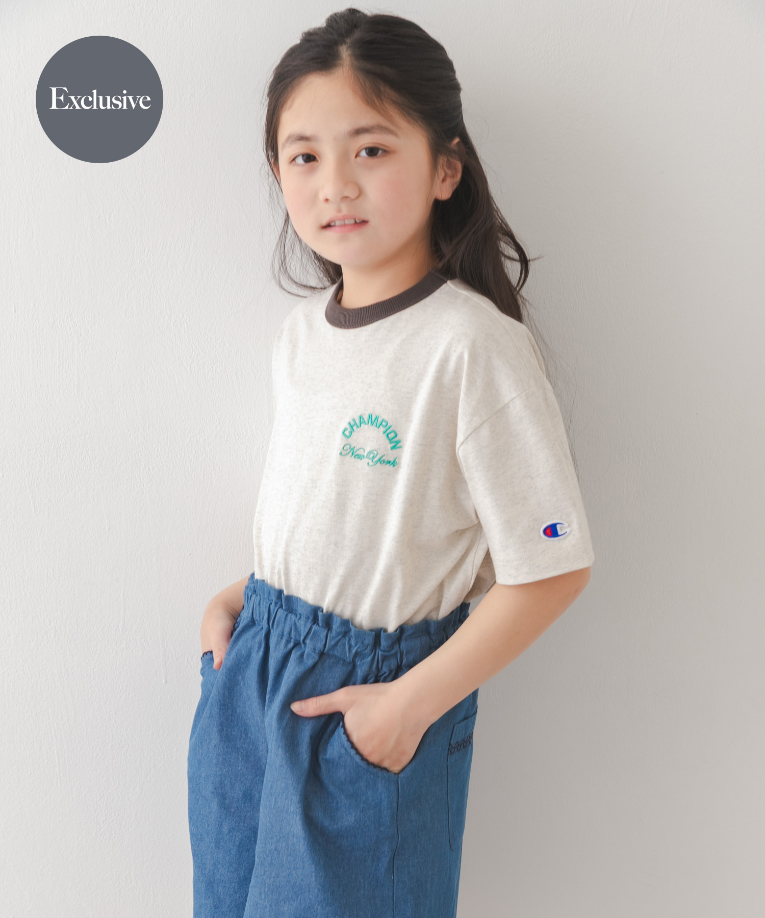 『別注』CHAMPION×DOORS　リンガー刺繍ロゴTシャツ(KIDS)