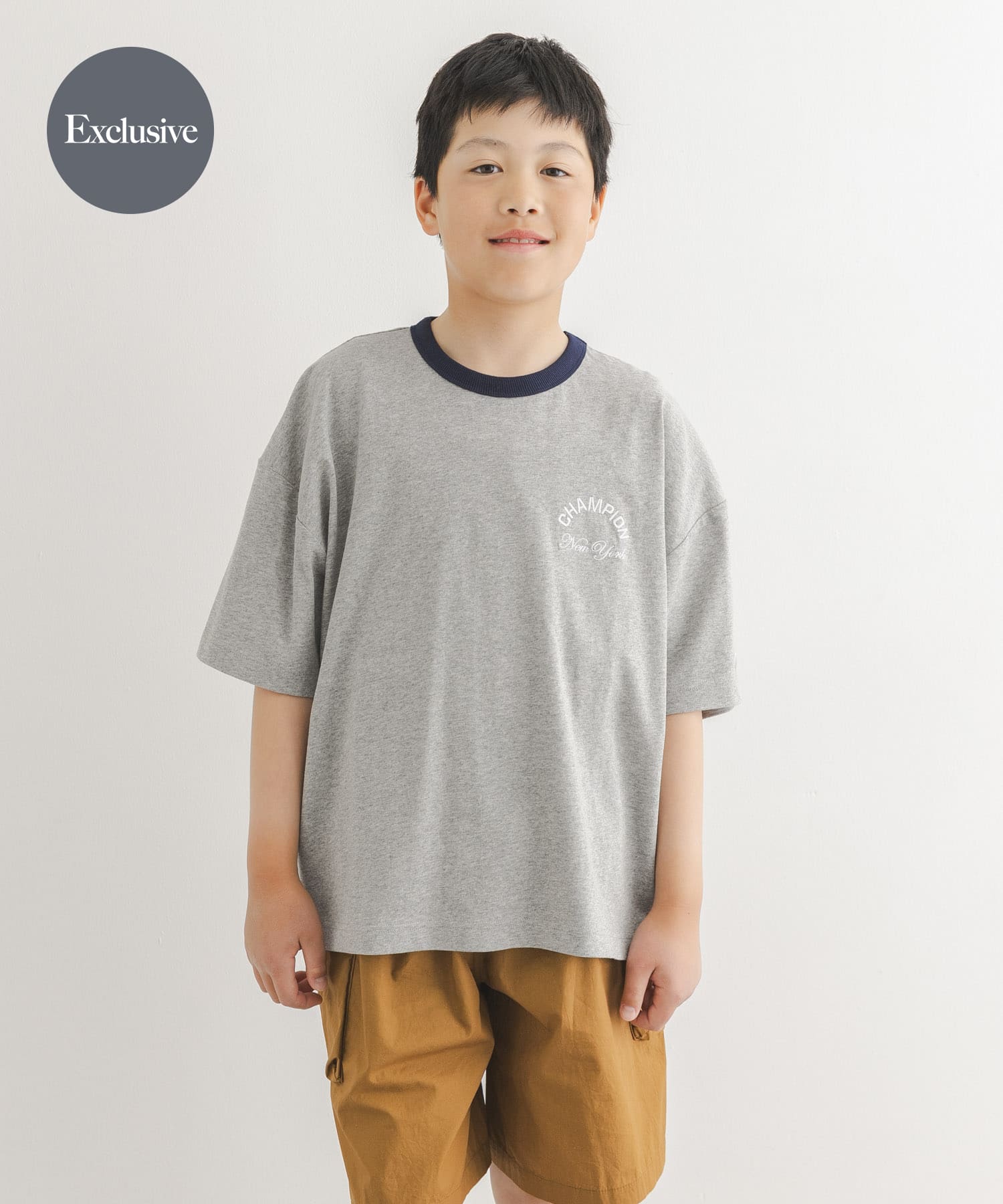 150サイズ』『別注』CHAMPION×DOORS リンガー刺繍ロゴTシャツ(KIDS