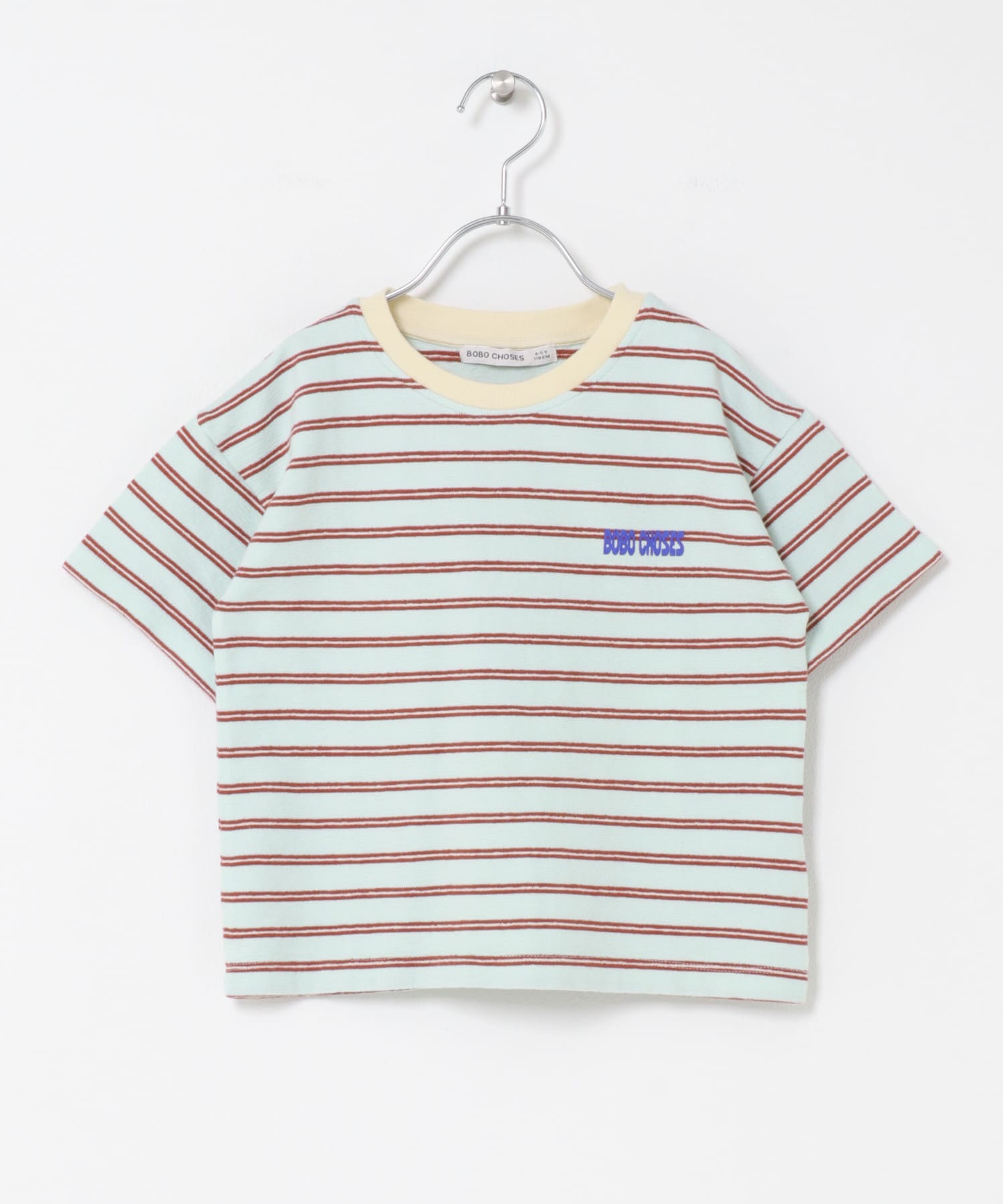 BOBO CHOSES 　STRIPES T-SHIRTS(KIDS) LIGHT BLUE 4-5y