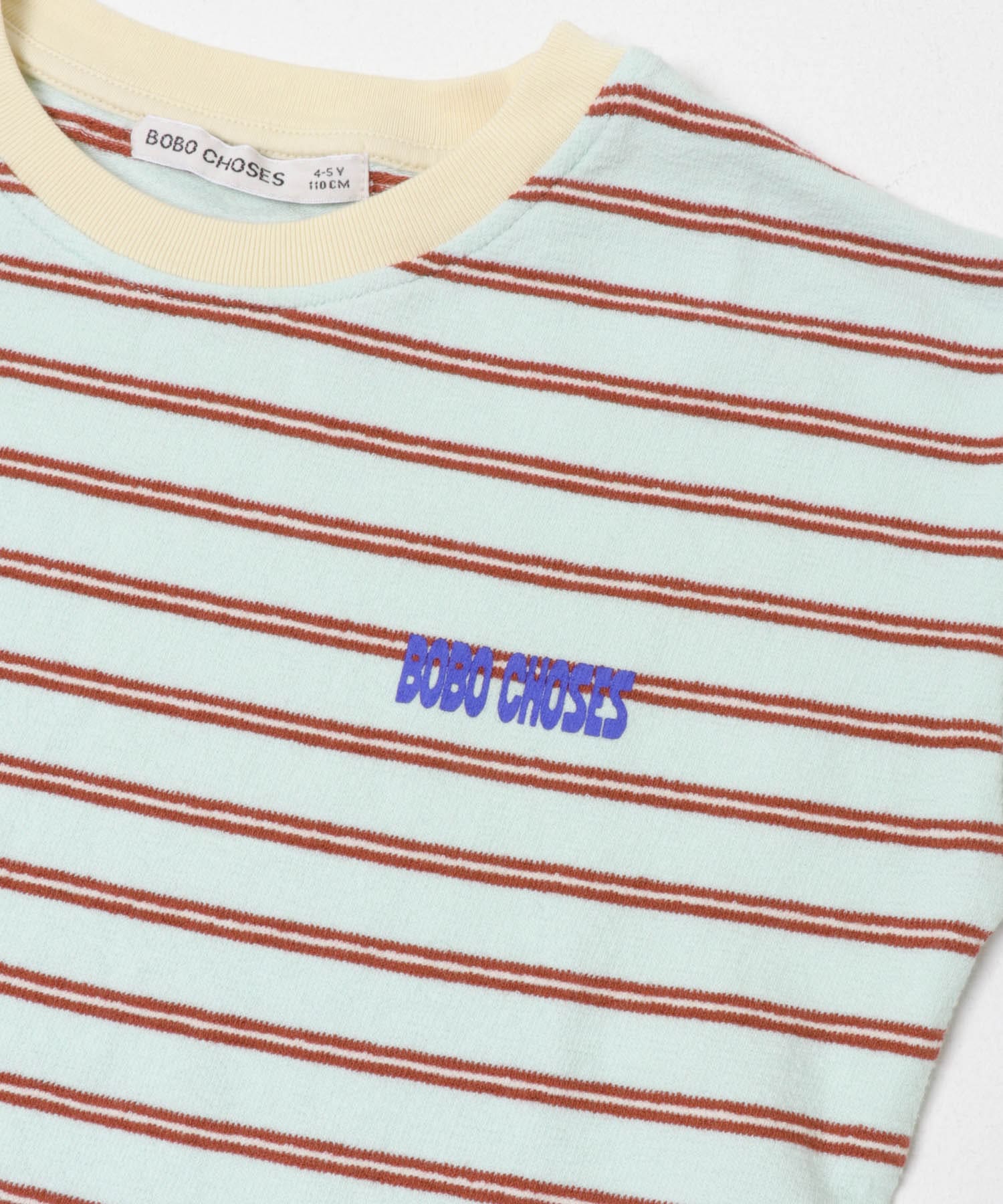 BOBO CHOSES 　STRIPES T-SHIRTS(KIDS) LIGHT BLUE 4-5y