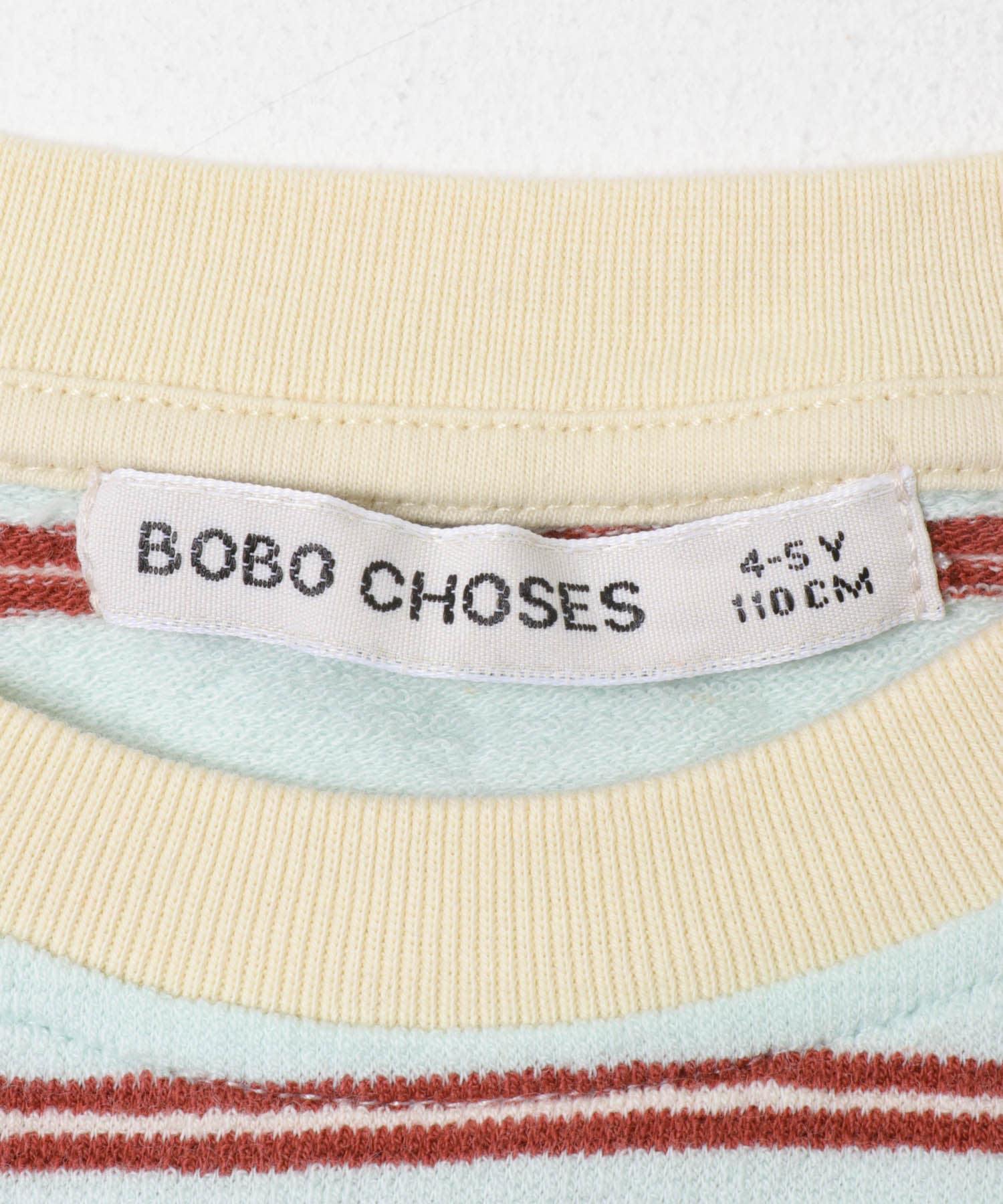 BOBO CHOSES 　STRIPES T-SHIRTS(KIDS) LIGHT BLUE 4-5y