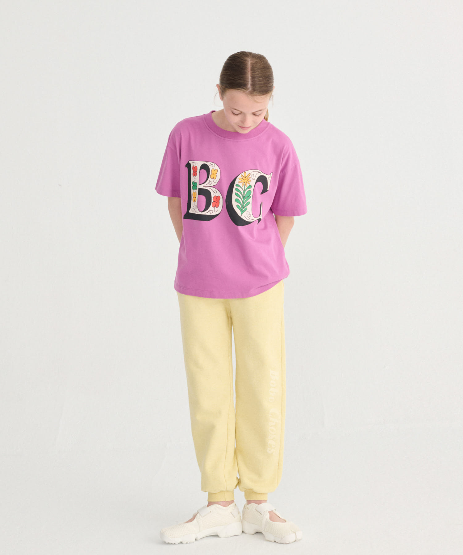 BOBO CHOSES　SPRING LETTERS T-SHIRTS(KIDS) PURPLE 4-5y