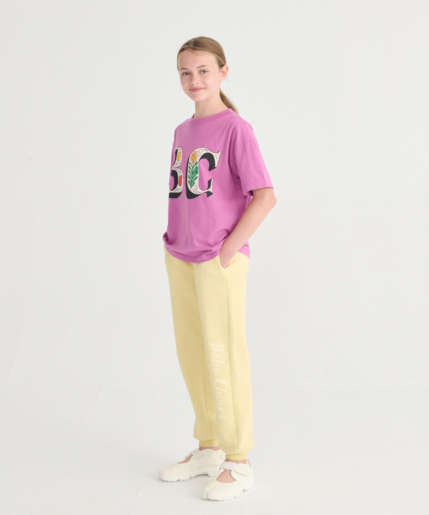 BOBO CHOSES　SPRING LETTERS T-SHIRTS(KIDS) PURPLE 4-5y