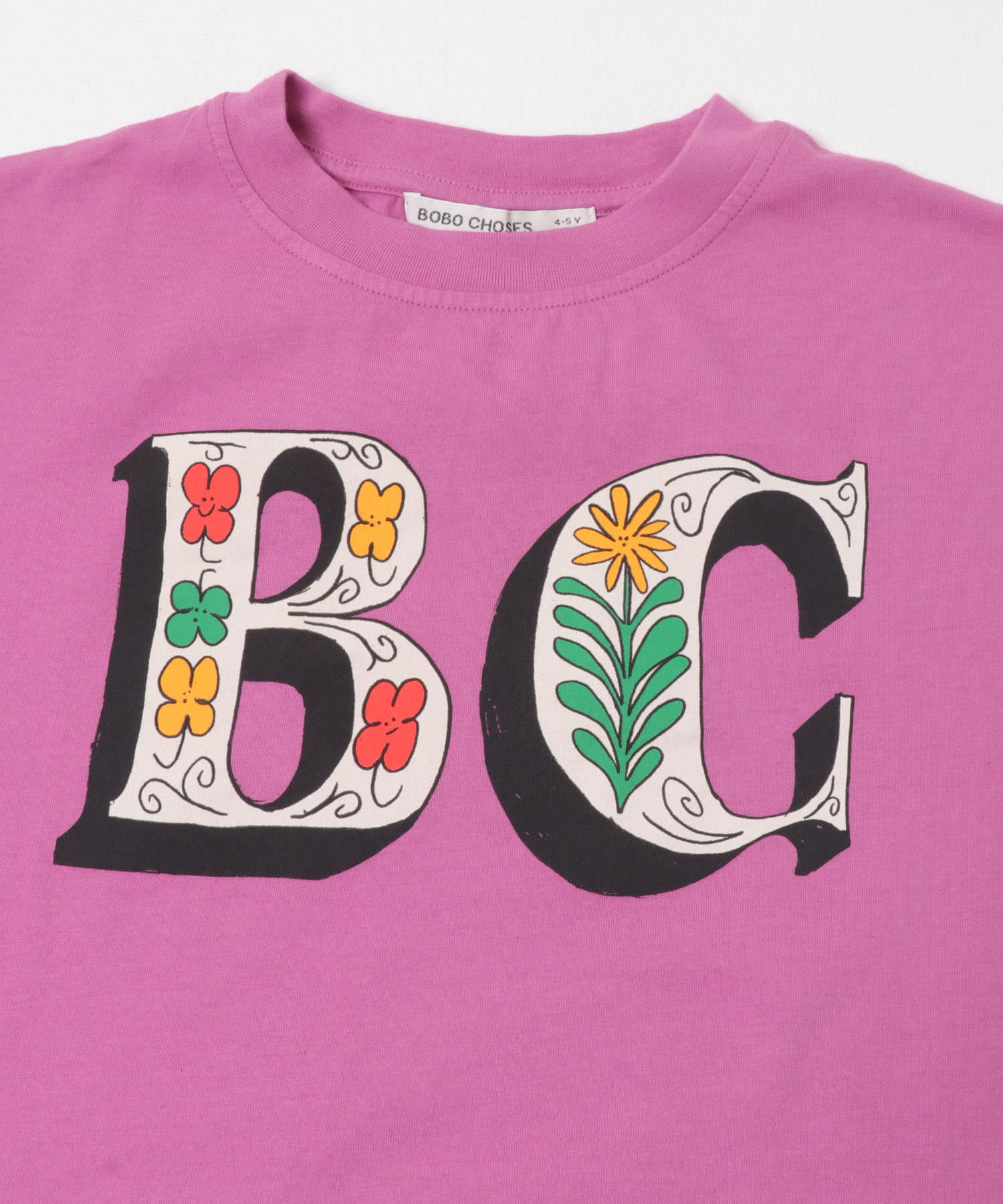 BOBO CHOSES　SPRING LETTERS T-SHIRTS(KIDS) PURPLE 4-5y