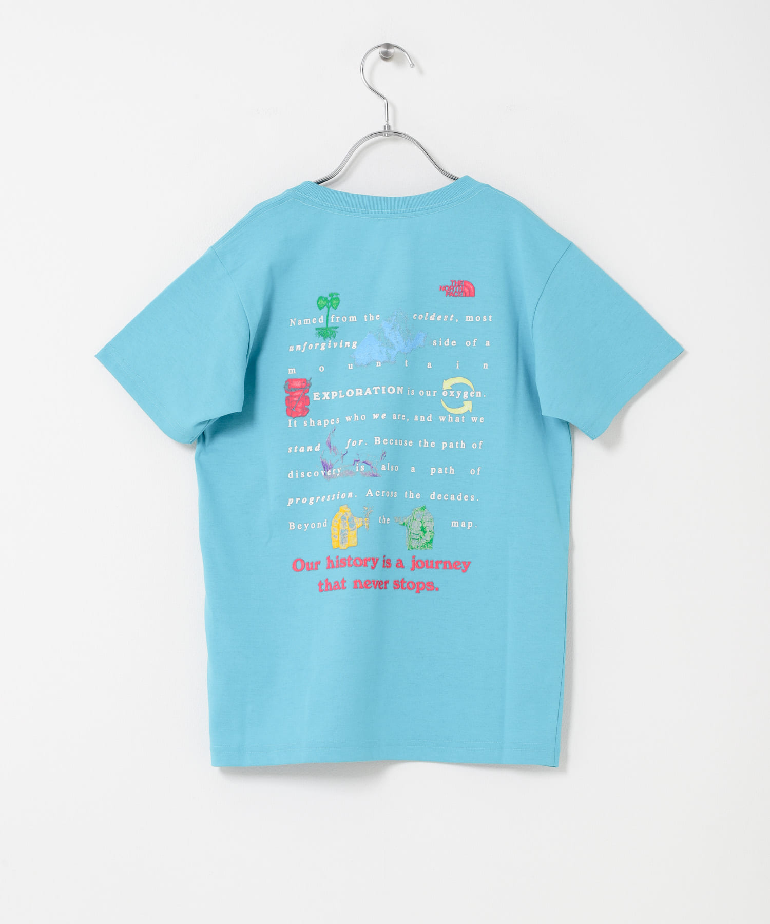 『150サイズあり』THE NORTH FACE　SHORT-SLEEVE FIELD GRAPHIC T-SHIRTS(KIDS) RI 130