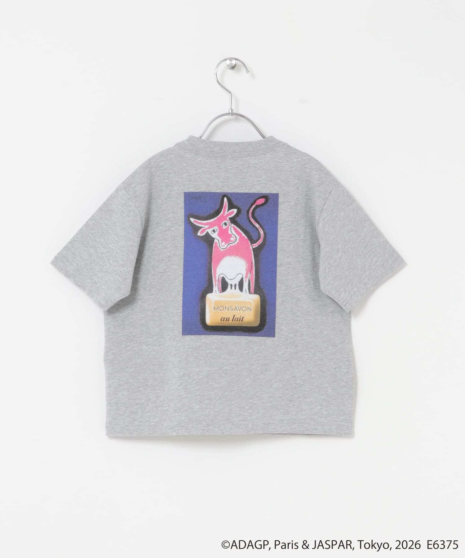 『別注』Savignac×DOORS　プリントTシャツ(KIDS) TOP GRAY2 105(100-110)
