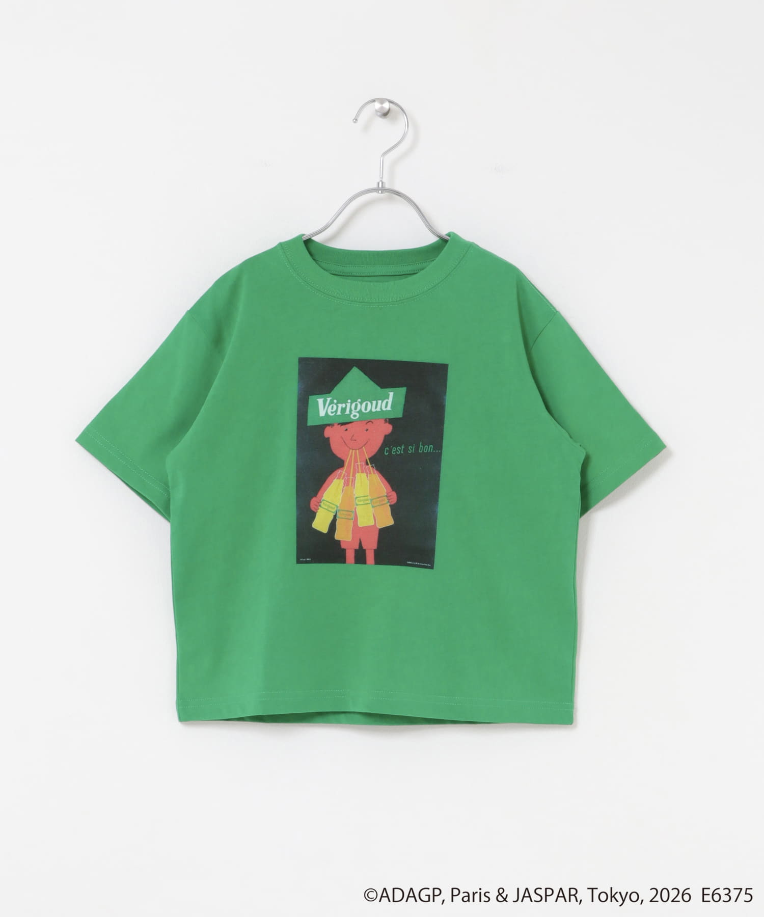 『別注』Savignac×DOORS　プリントTシャツ(KIDS) GREEN 105(100-110)