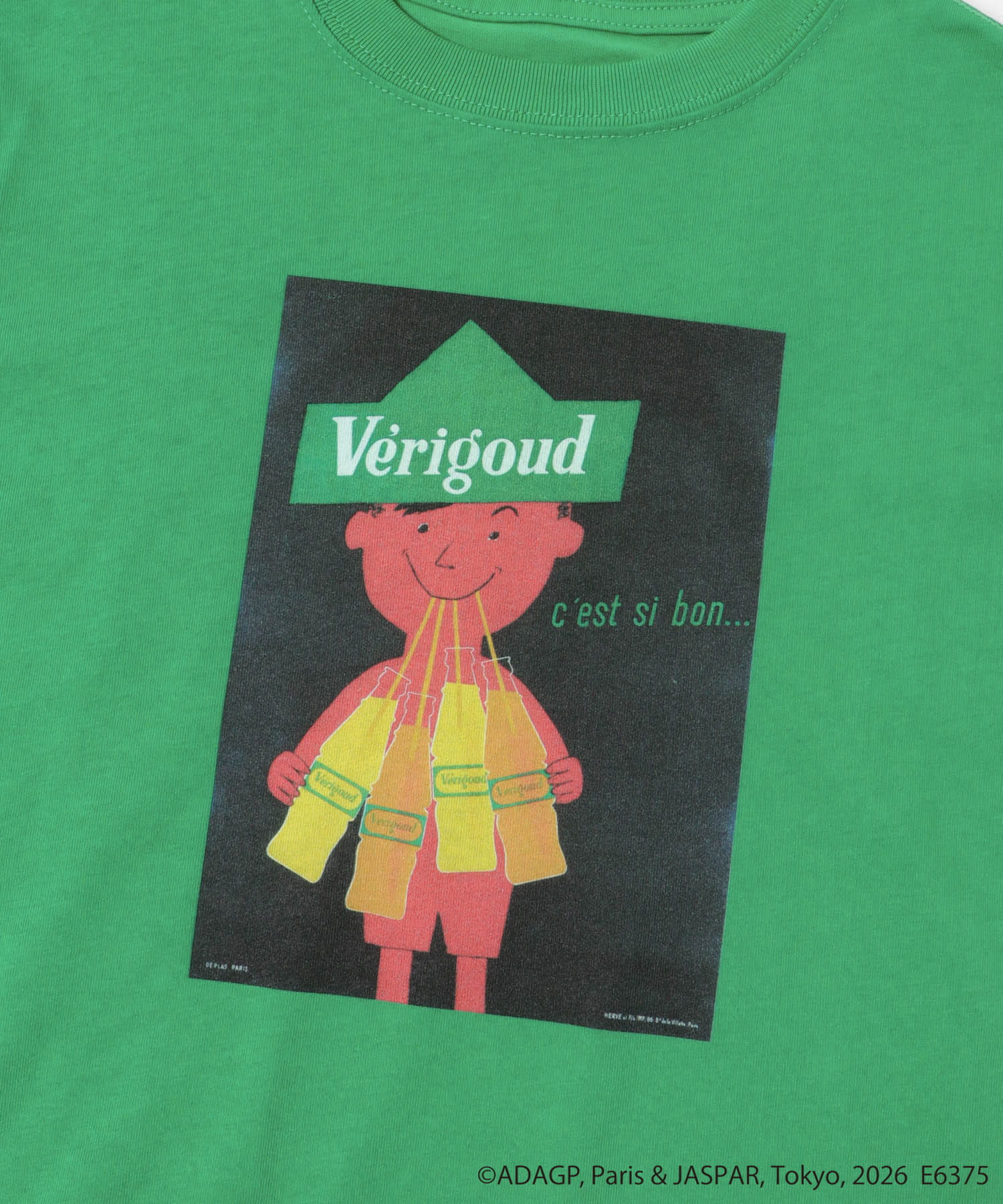 『別注』Savignac×DOORS　プリントTシャツ(KIDS) GREEN 105(100-110)