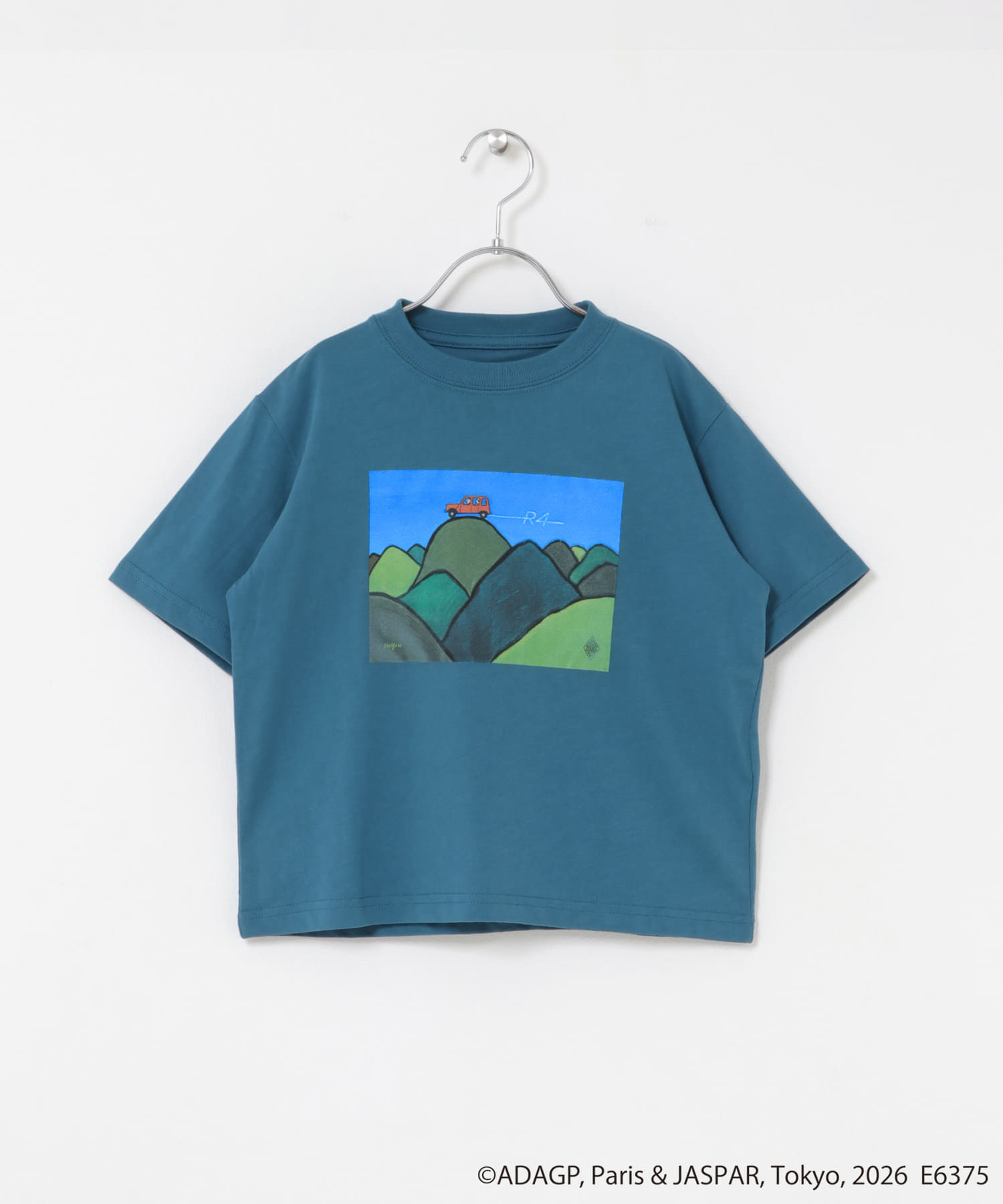 『別注』Savignac×DOORS　プリントTシャツ(KIDS) BLUE 105(100-110)