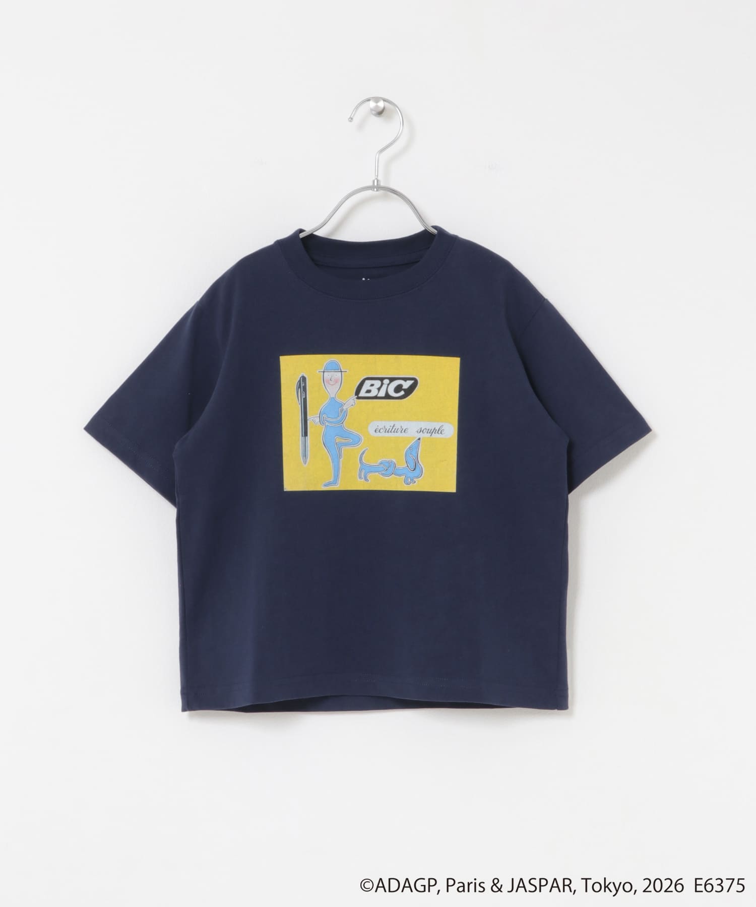 『別注』Savignac×DOORS　プリントTシャツ(KIDS) NAVY 105(100-110)