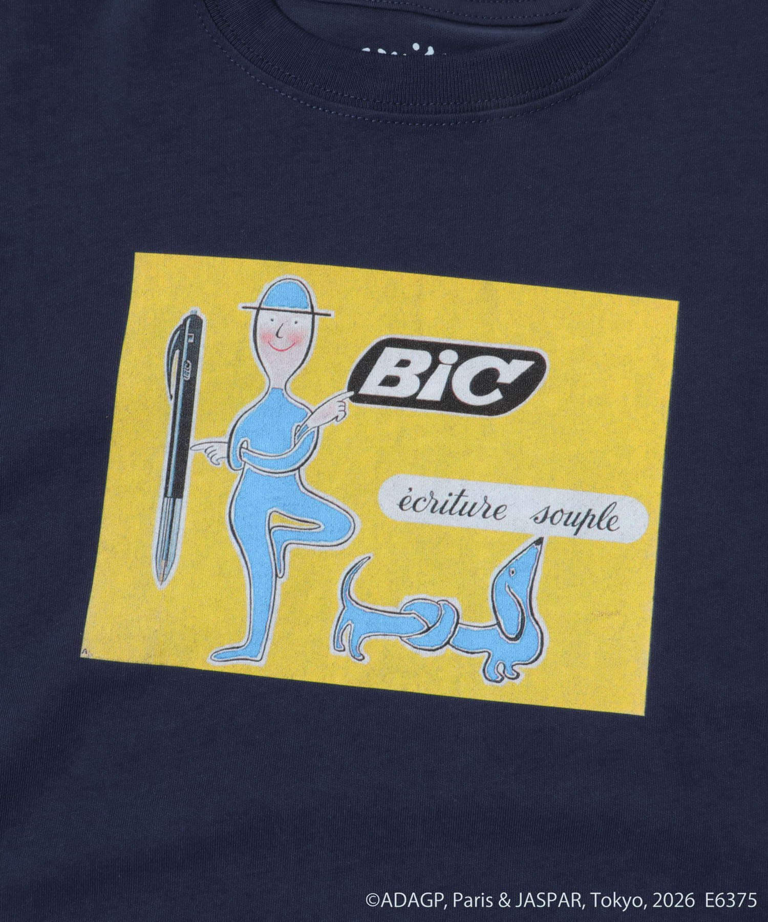 『別注』Savignac×DOORS　プリントTシャツ(KIDS) NAVY 105(100-110)