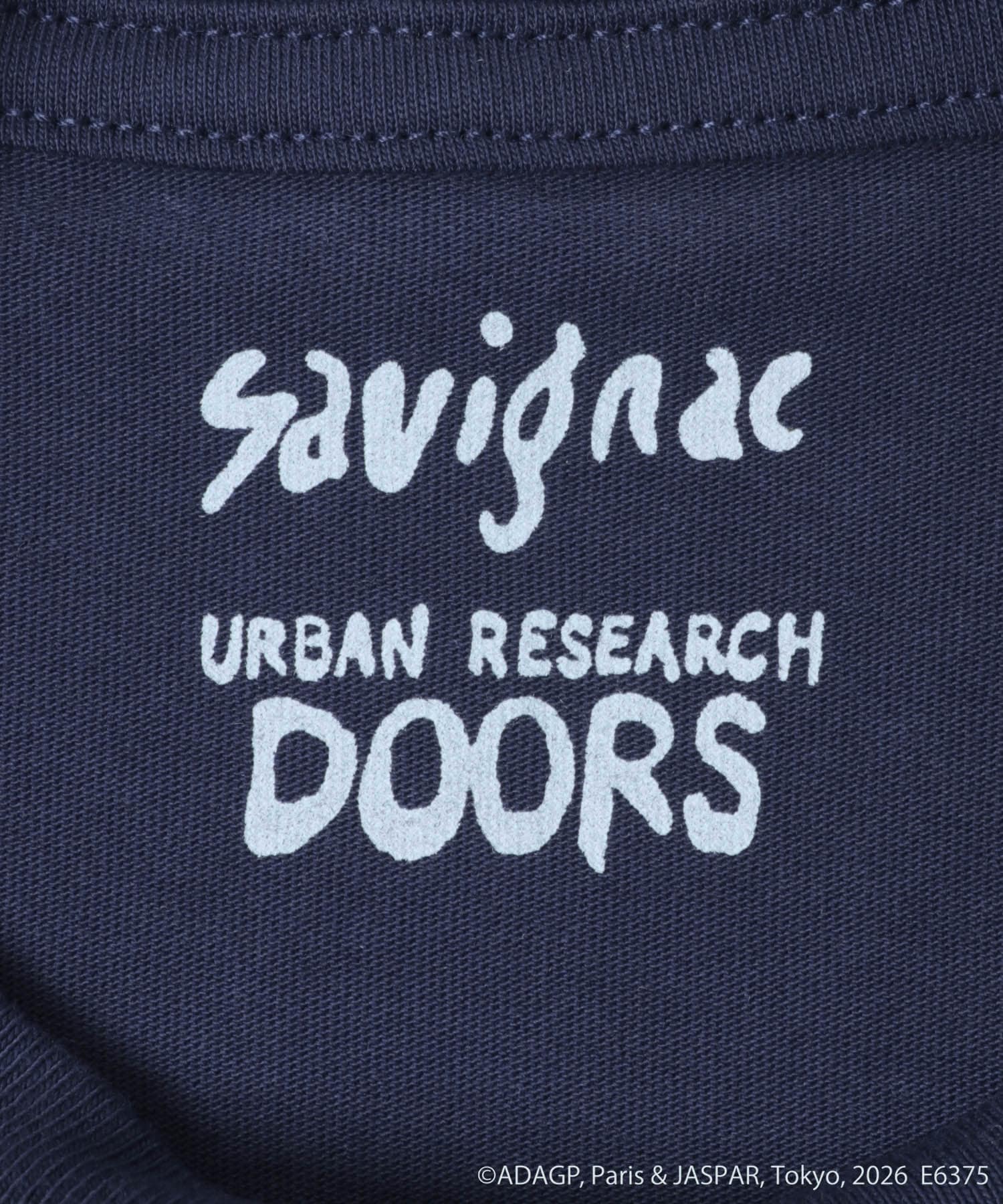 『別注』Savignac×DOORS　プリントTシャツ(KIDS) NAVY 105(100-110)