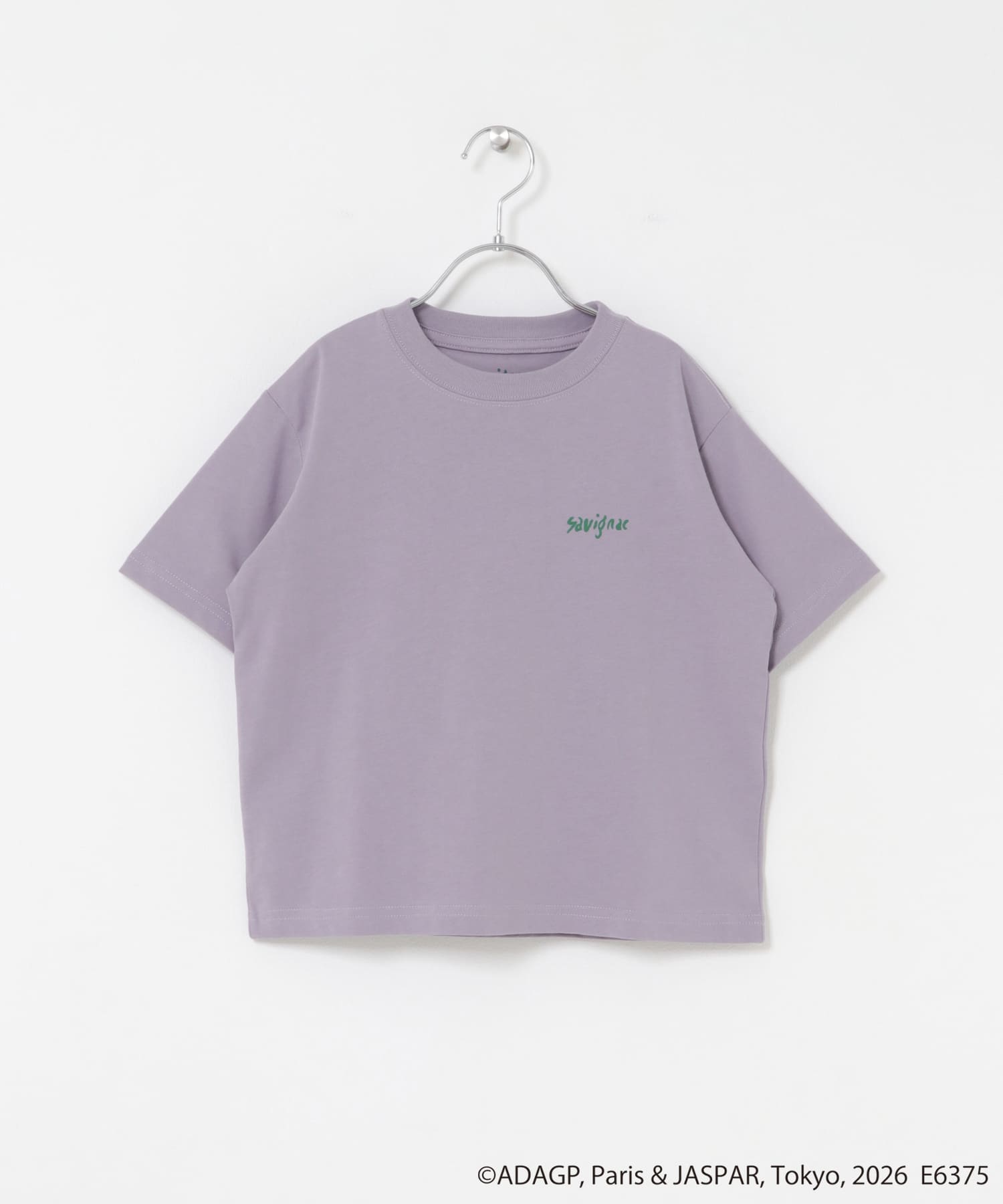 『別注』Savignac×DOORS　プリントTシャツ(KIDS) LAVENDER 105(100-110)