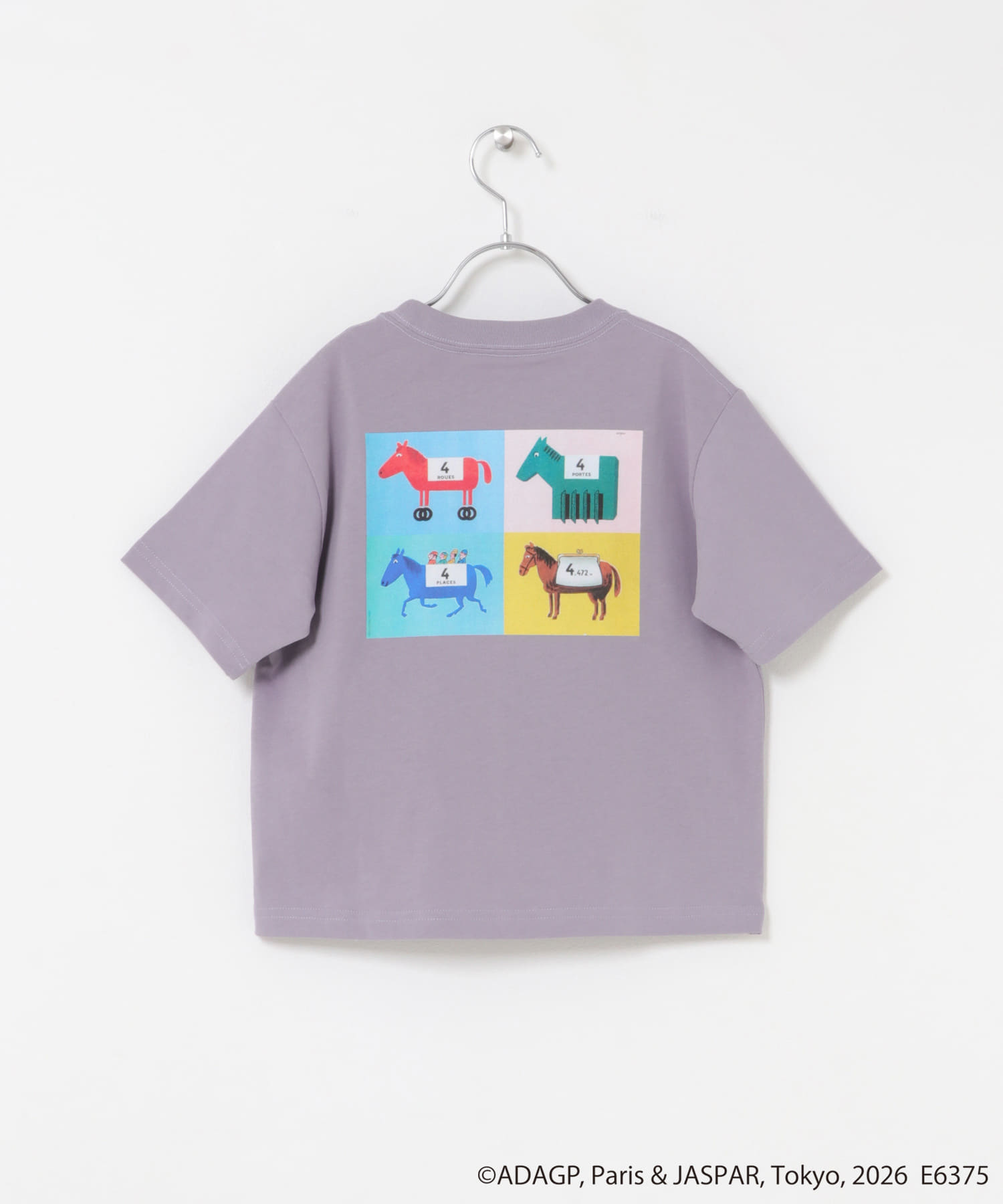 『別注』Savignac×DOORS　プリントTシャツ(KIDS) LAVENDER 105(100-110)