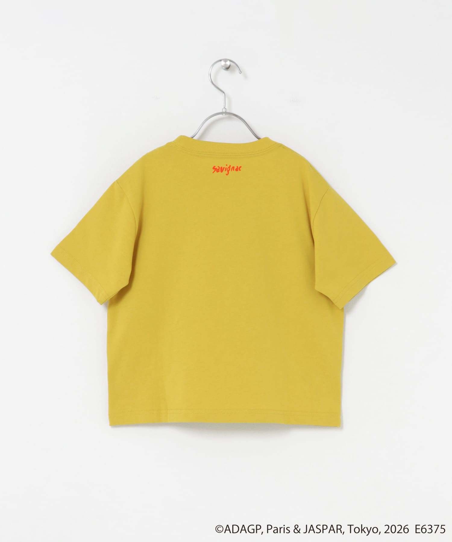 『別注』Savignac×DOORS　プリントTシャツ(KIDS) MUSTARD 105(100-110)