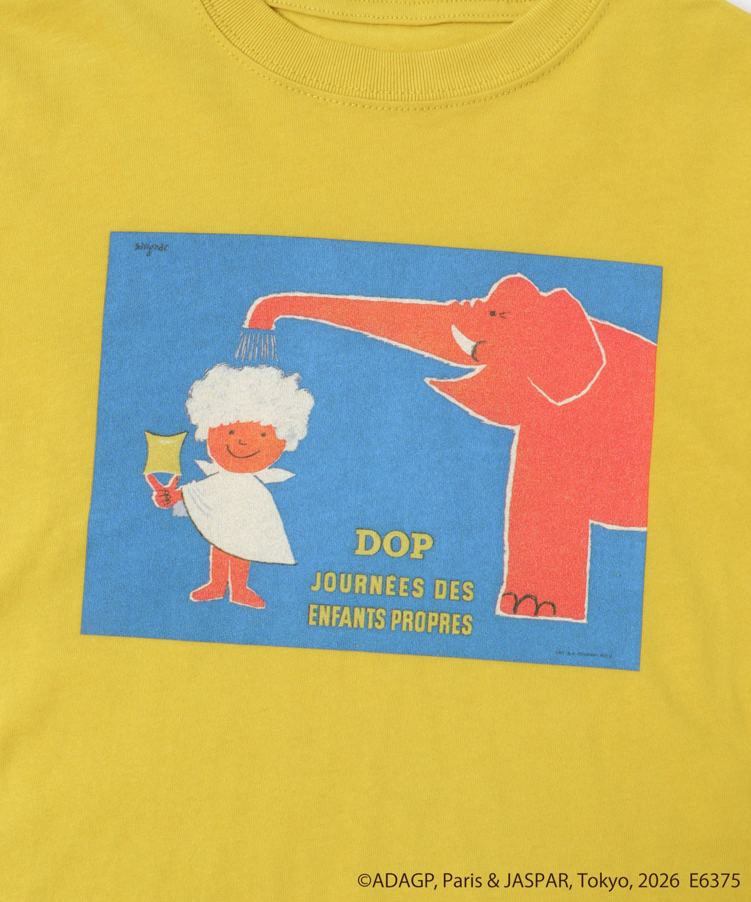 『別注』Savignac×DOORS　プリントTシャツ(KIDS) MUSTARD 105(100-110)