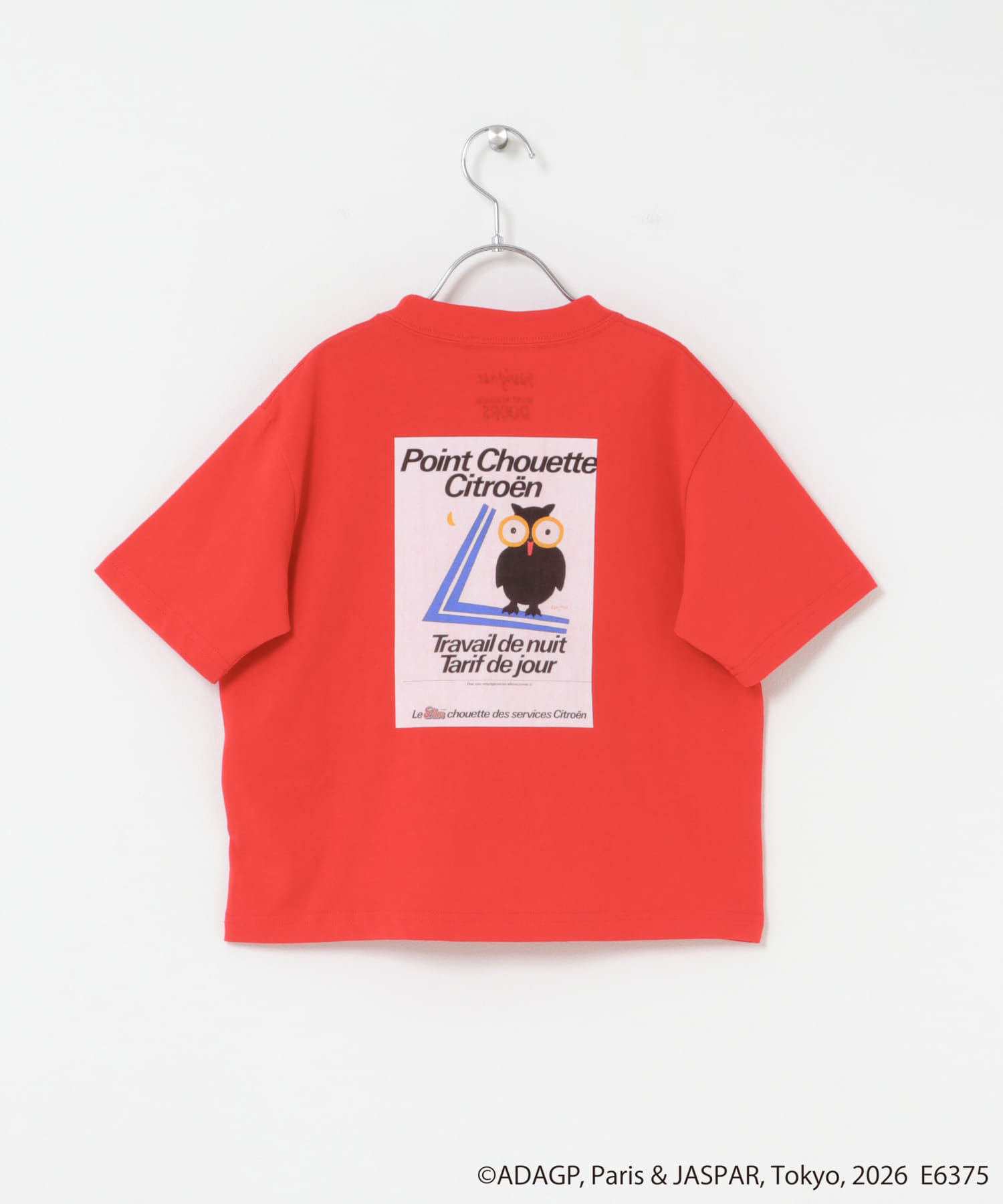 『別注』Savignac×DOORS　プリントTシャツ(KIDS) RED 105(100-110)