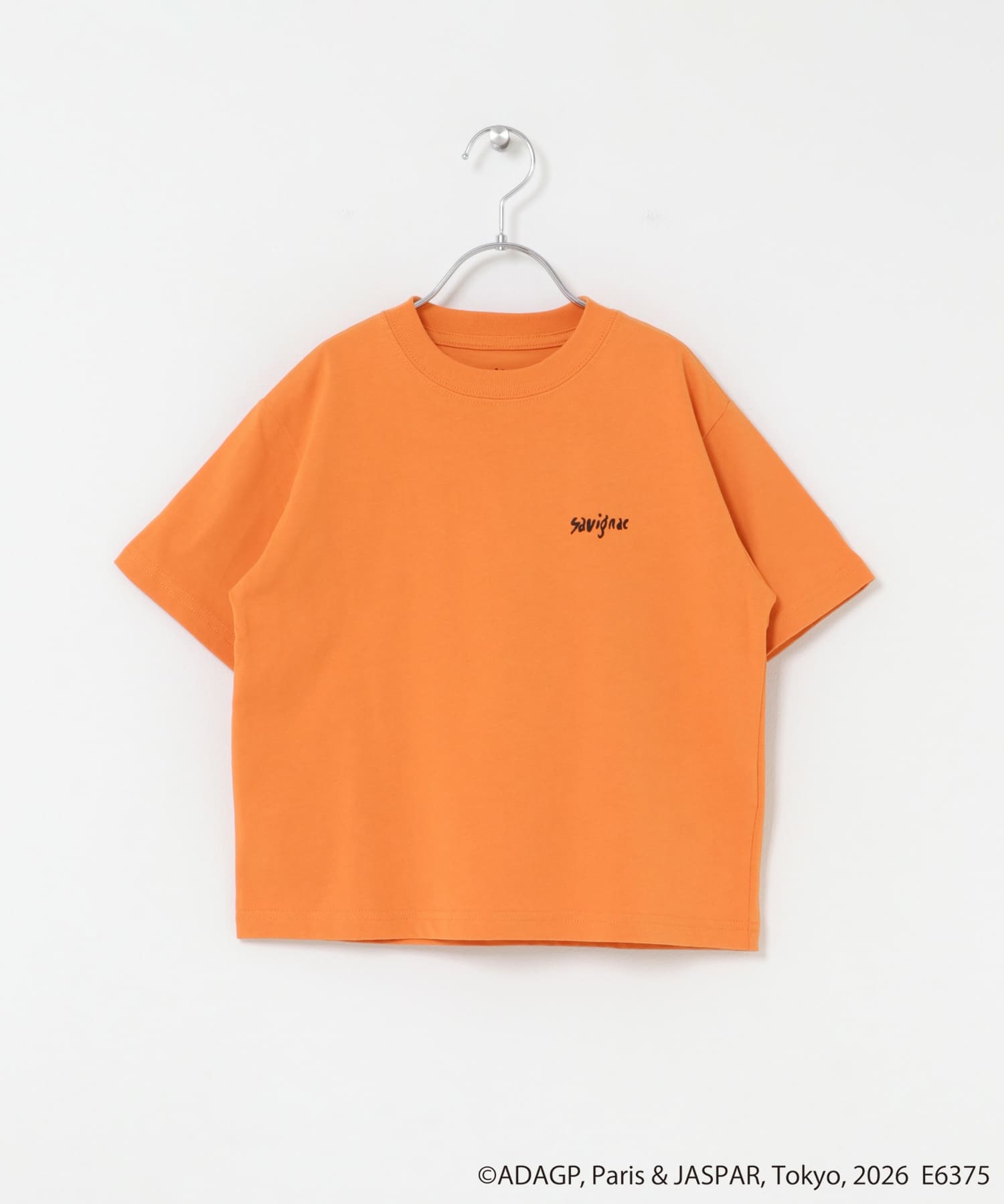 『別注』Savignac×DOORS　プリントTシャツ(KIDS) ORANGE 105(100-110)