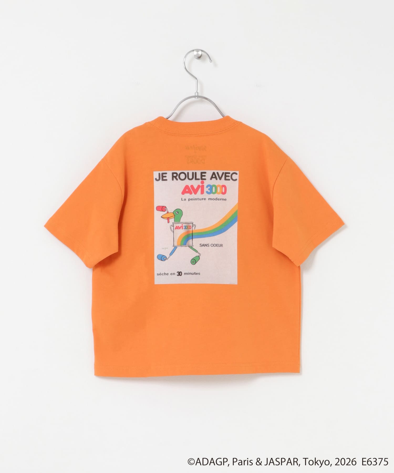 『別注』Savignac×DOORS　プリントTシャツ(KIDS) ORANGE 105(100-110)