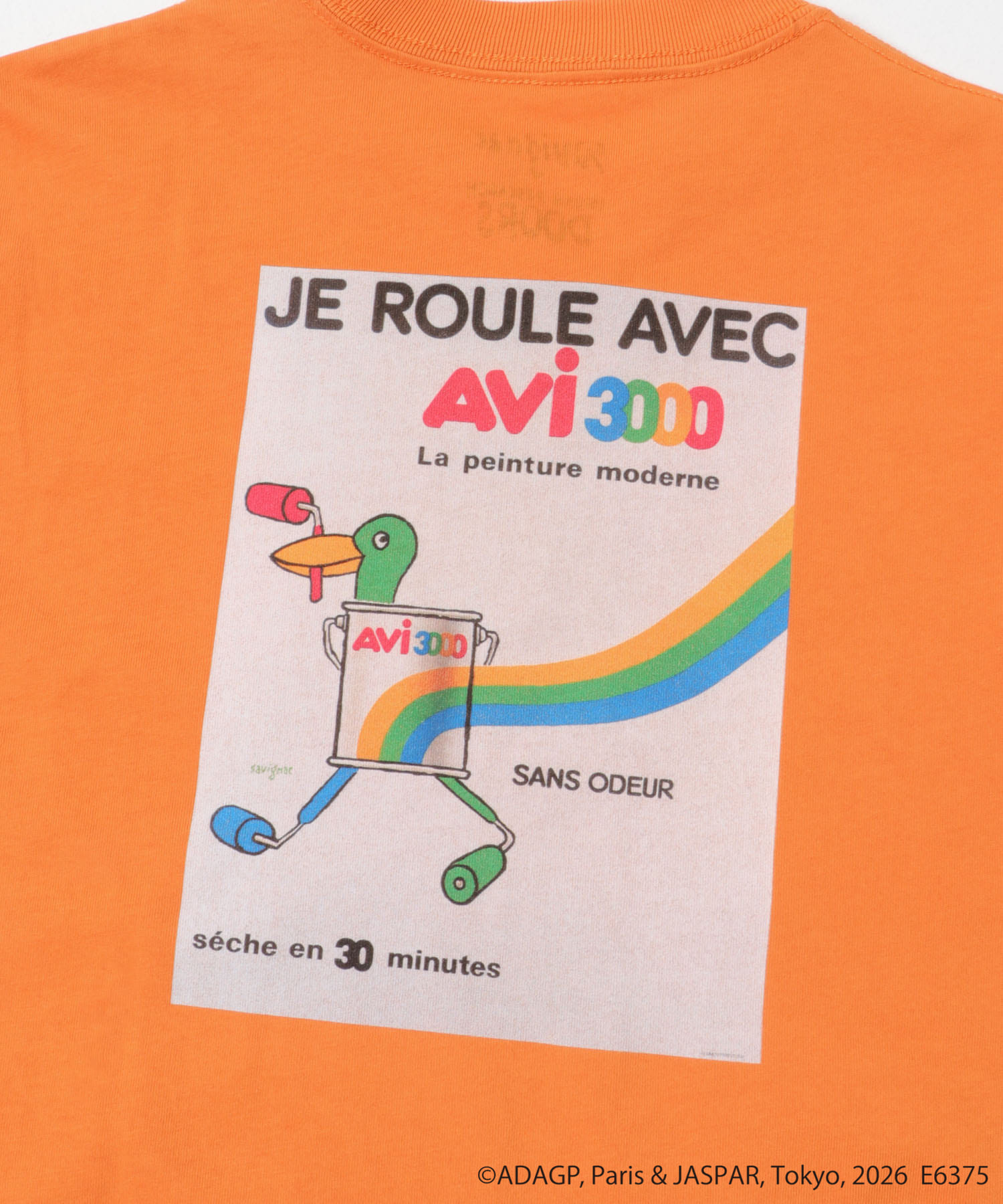 『別注』Savignac×DOORS　プリントTシャツ(KIDS) ORANGE 105(100-110)