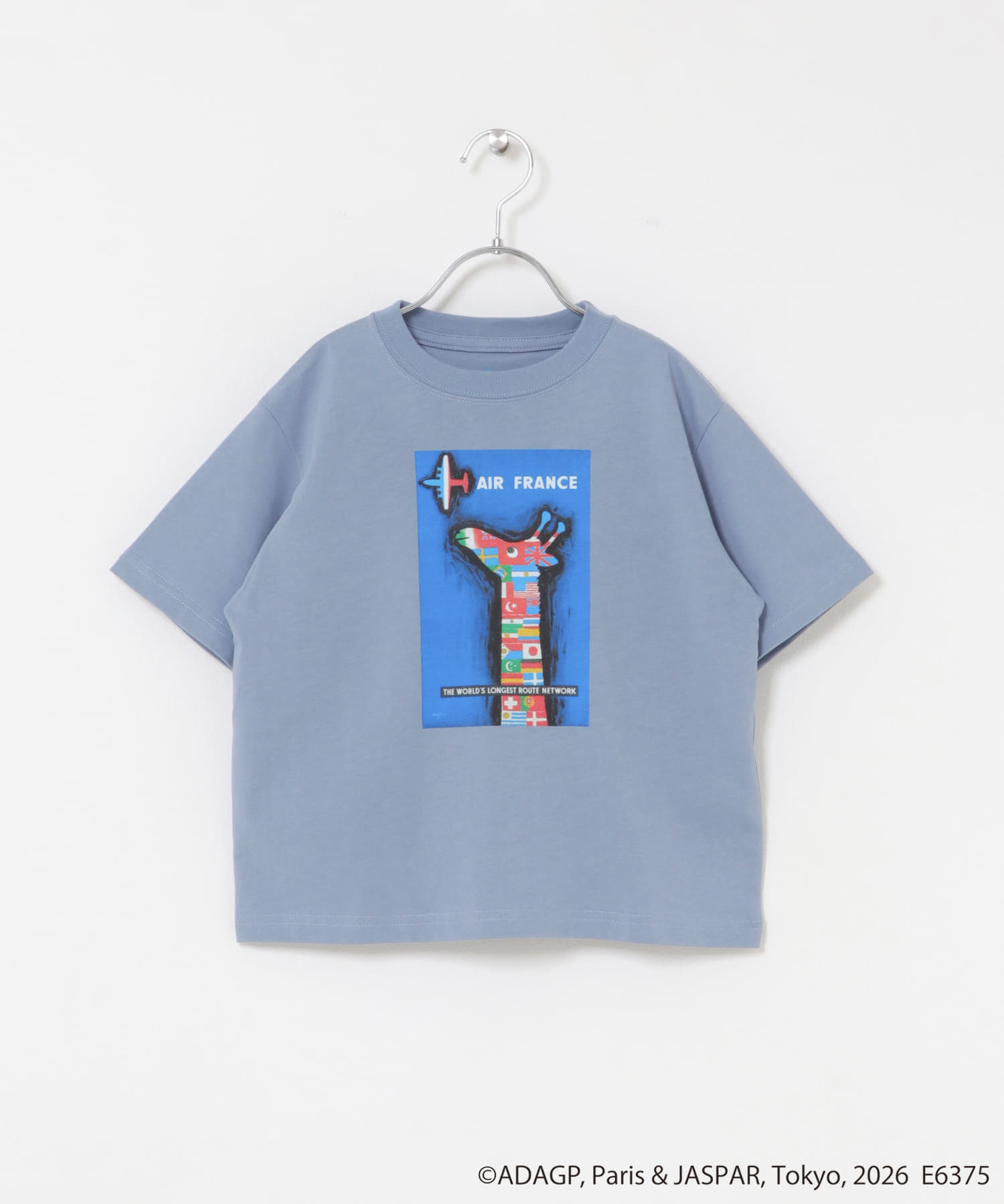 『別注』Savignac×DOORS　プリントTシャツ(KIDS) SAX 105(100-110)
