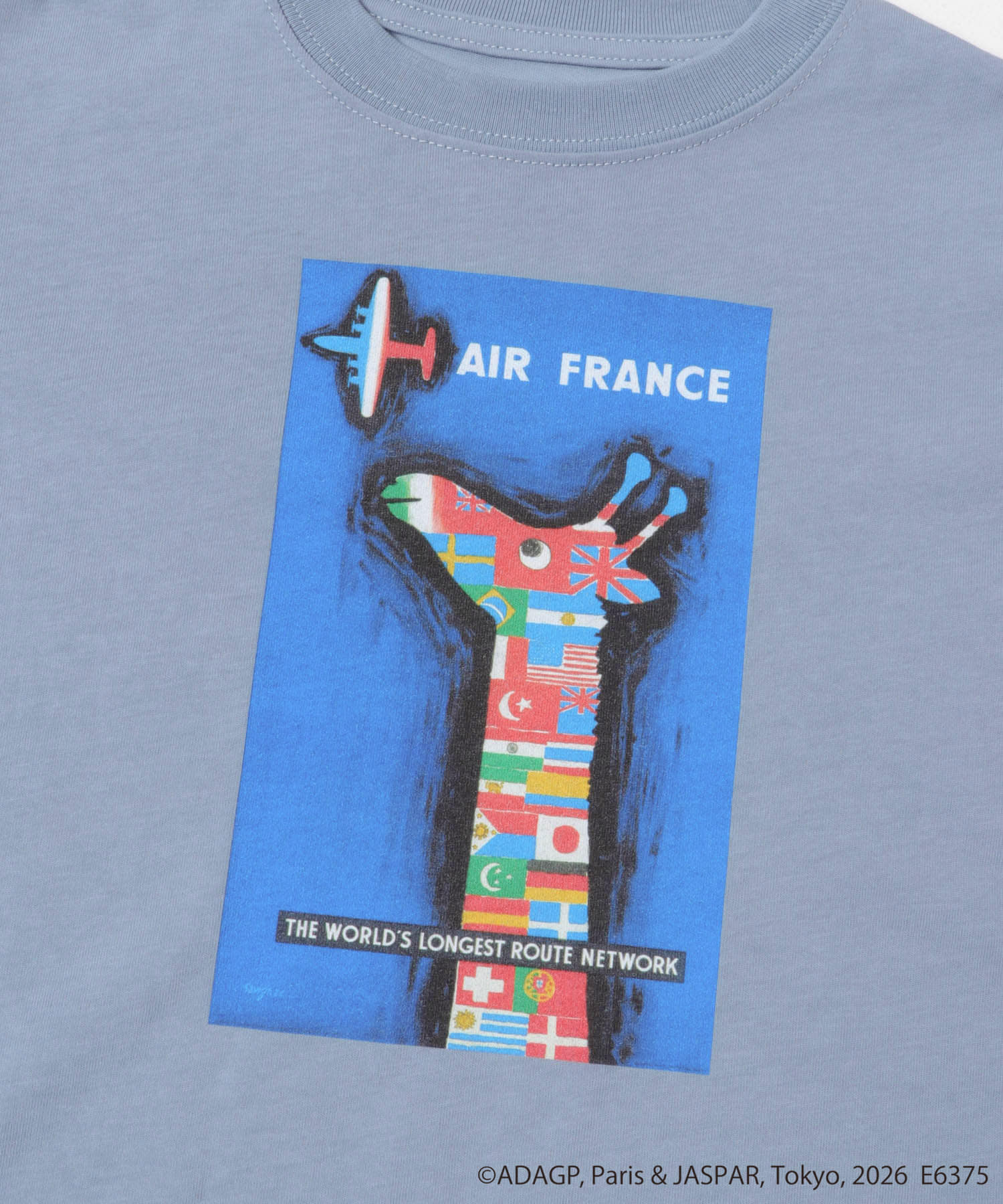 『別注』Savignac×DOORS　プリントTシャツ(KIDS) SAX 105(100-110)