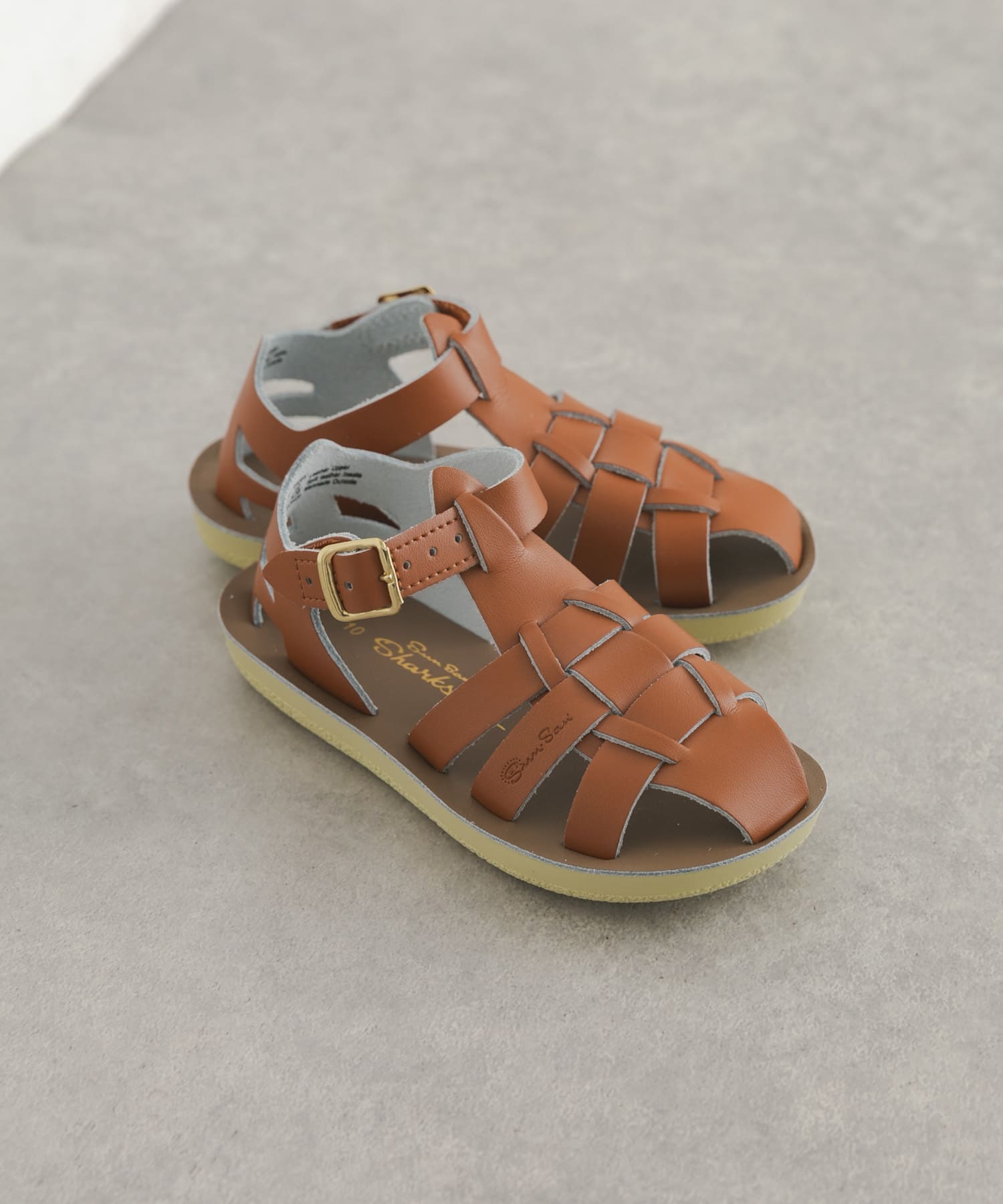 Salt Water Sandals　SS SHARK(KIDS) Tan 17