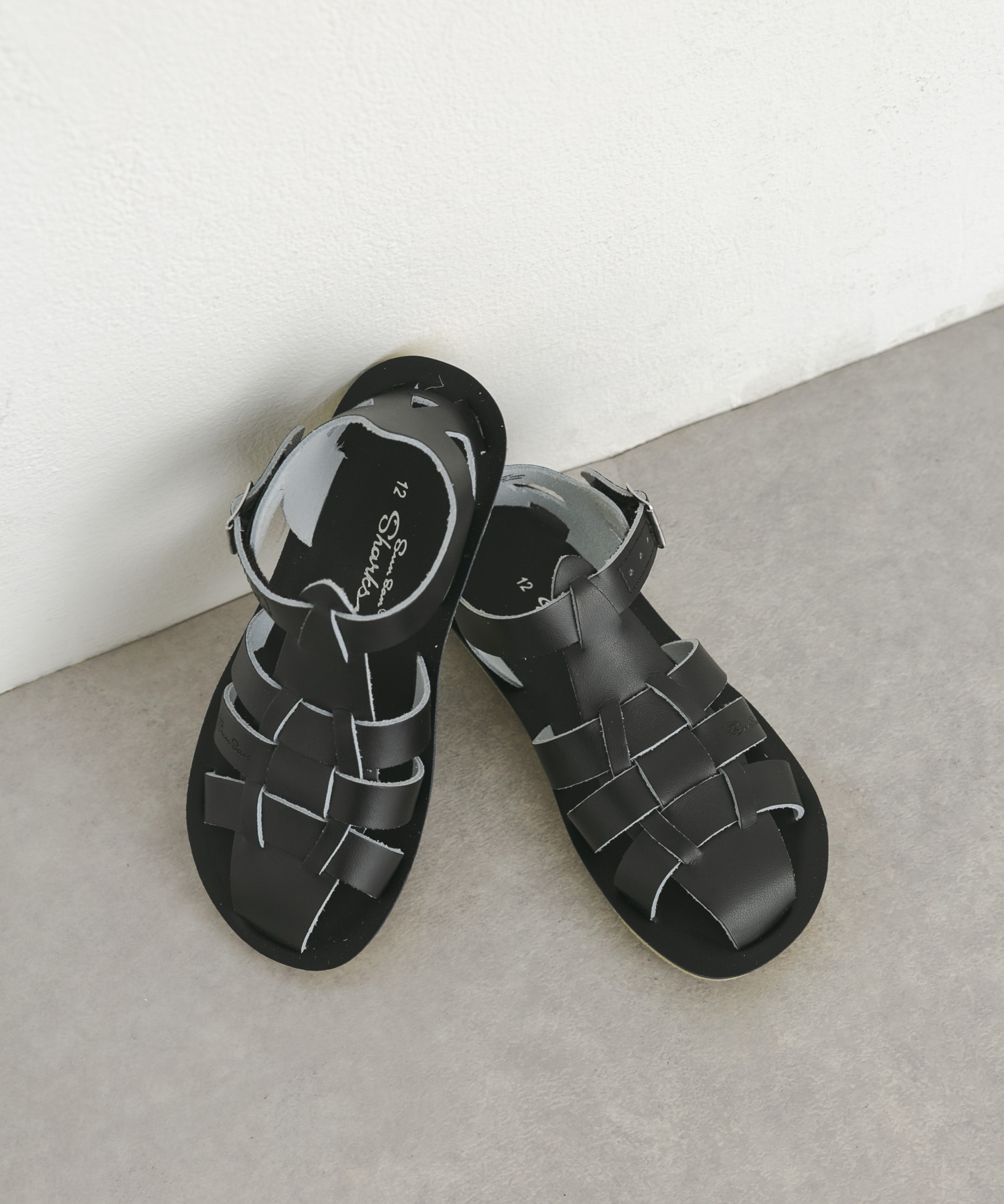 Salt Water Sandals　SS SHARK(KIDS) Black 17