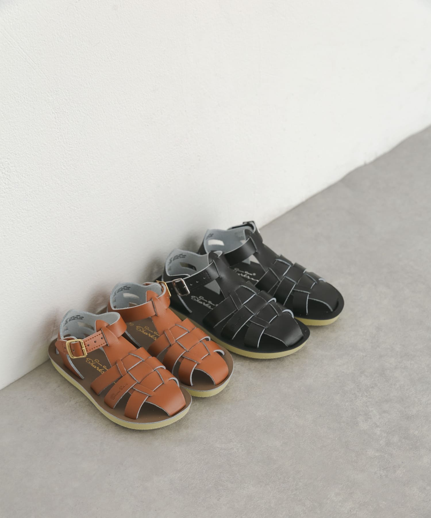 Salt Water Sandals　SS SHARK(KIDS) Black 17