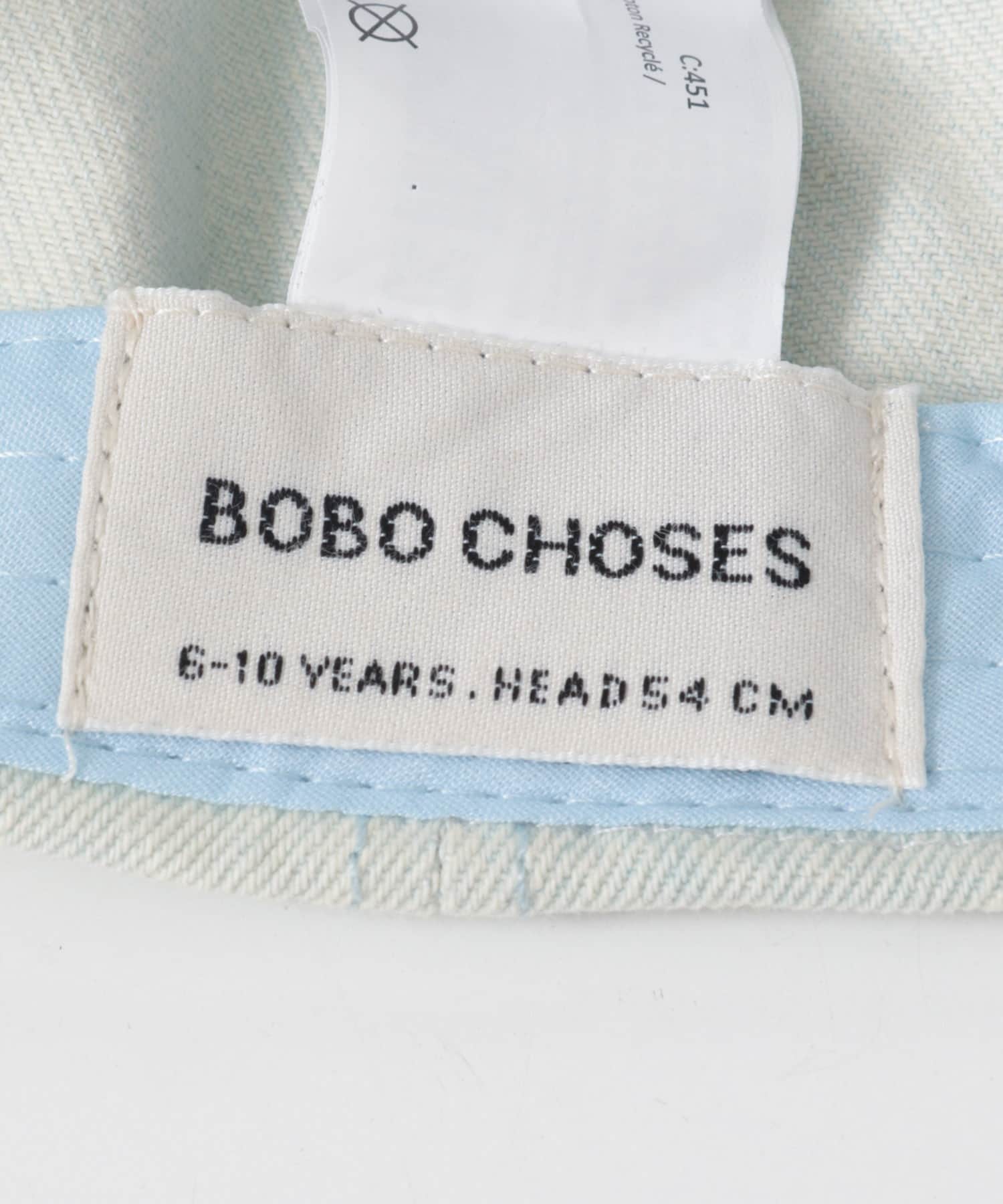 BOBO CHOSES　PICKLES THE DOG DENIM CAP (KIDS) BLUE One