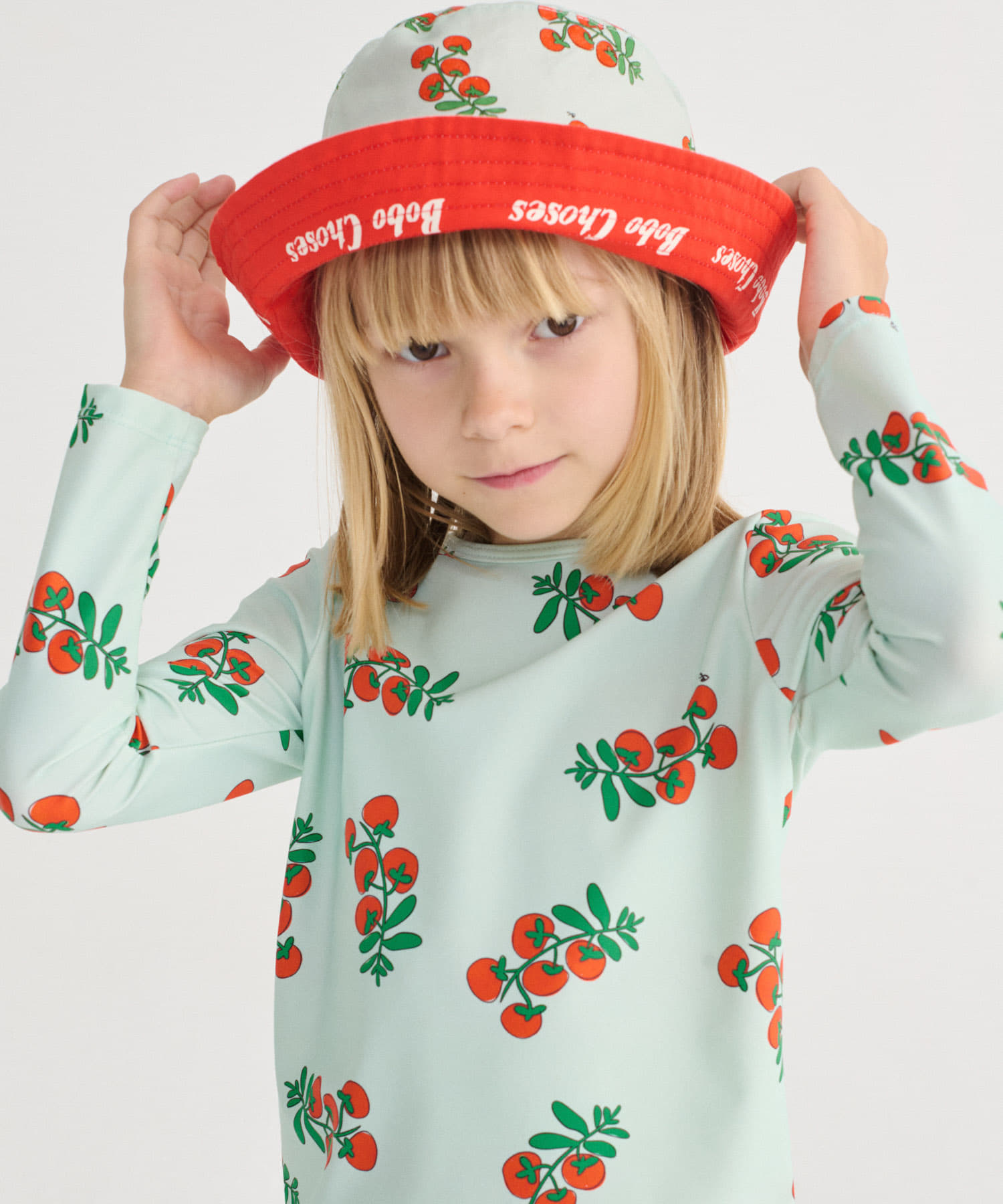 BOBO CHOSES　TOMATOES REVERSIBLE HAT(KIDS) ORANGE One