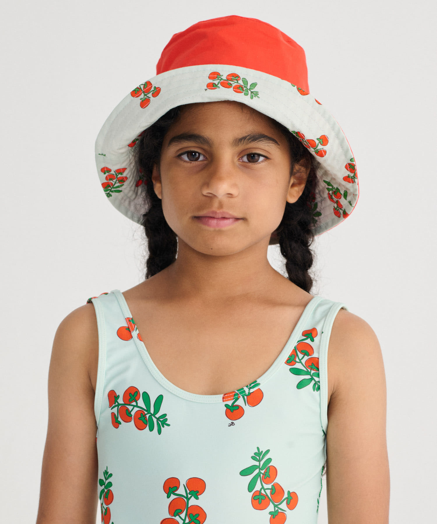 BOBO CHOSES　TOMATOES REVERSIBLE HAT(KIDS) ORANGE One