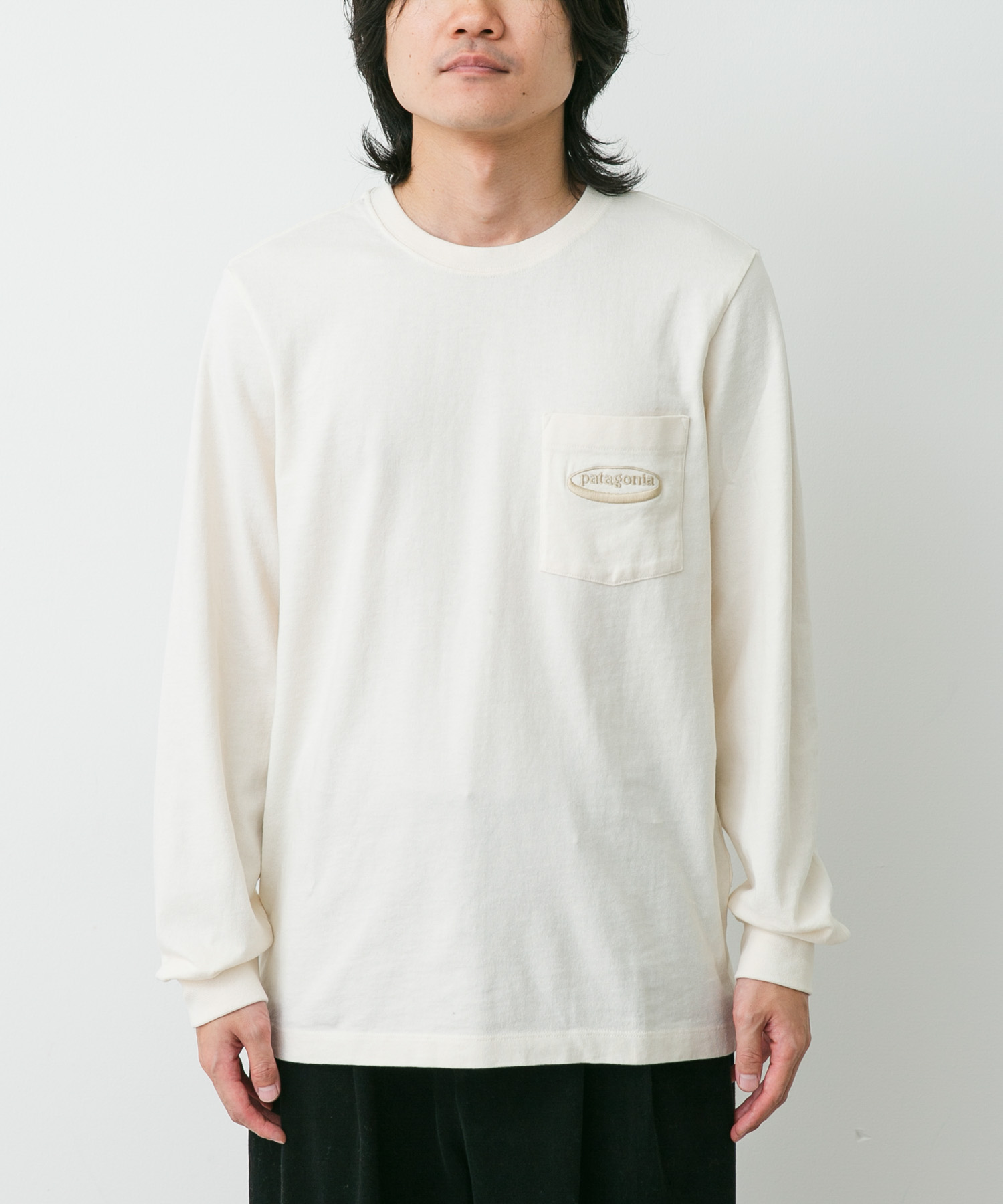 patagonia　OVAL LOGO POCKET LONG-SLEEVE T-SHIRTS