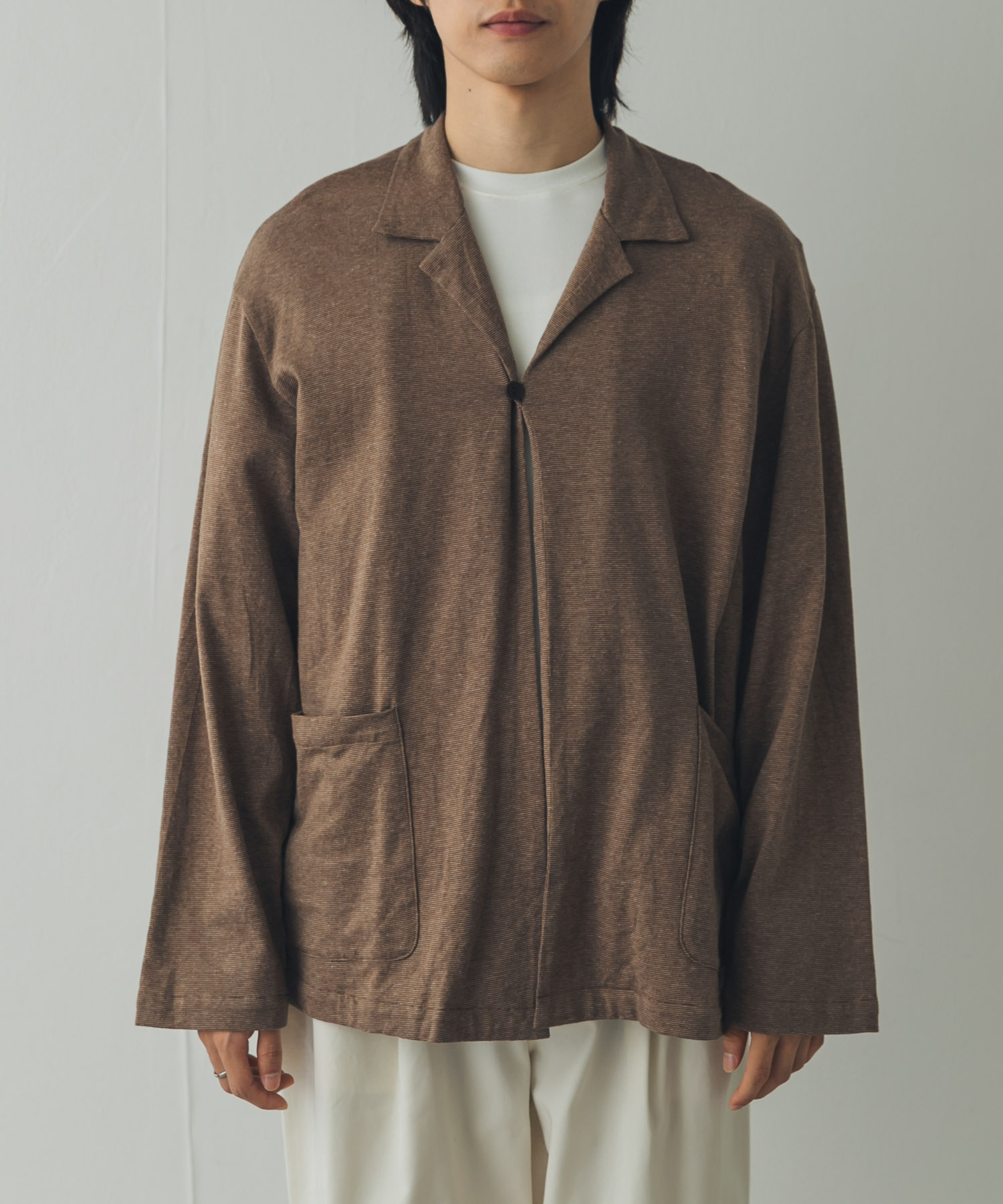 STILL BY HAND　SINGLE BUTTON CARDIGAN