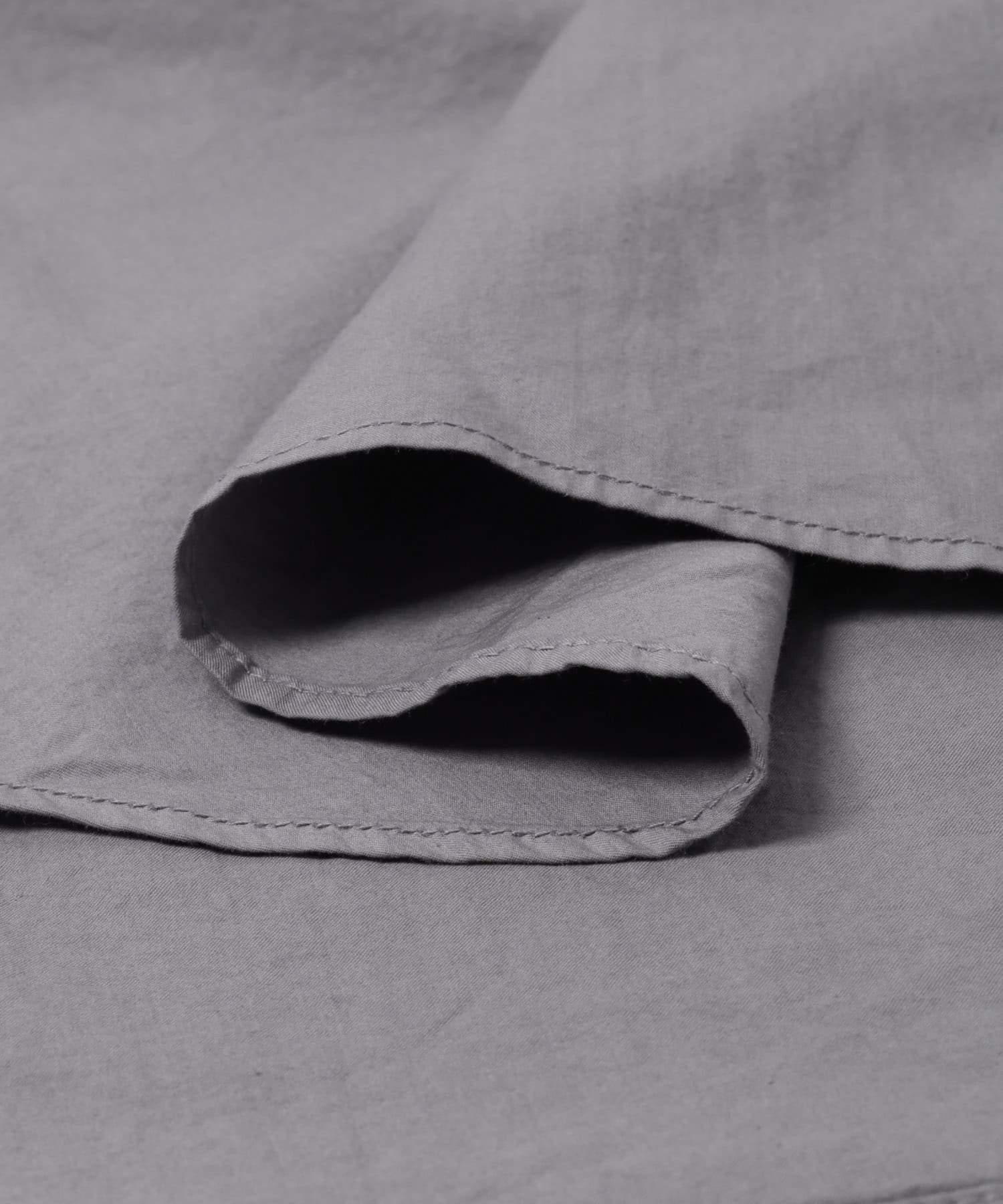 STILL BY HAND　GARMENTDYE BANDCOLLAR SHIRTS SLATE GREY 46