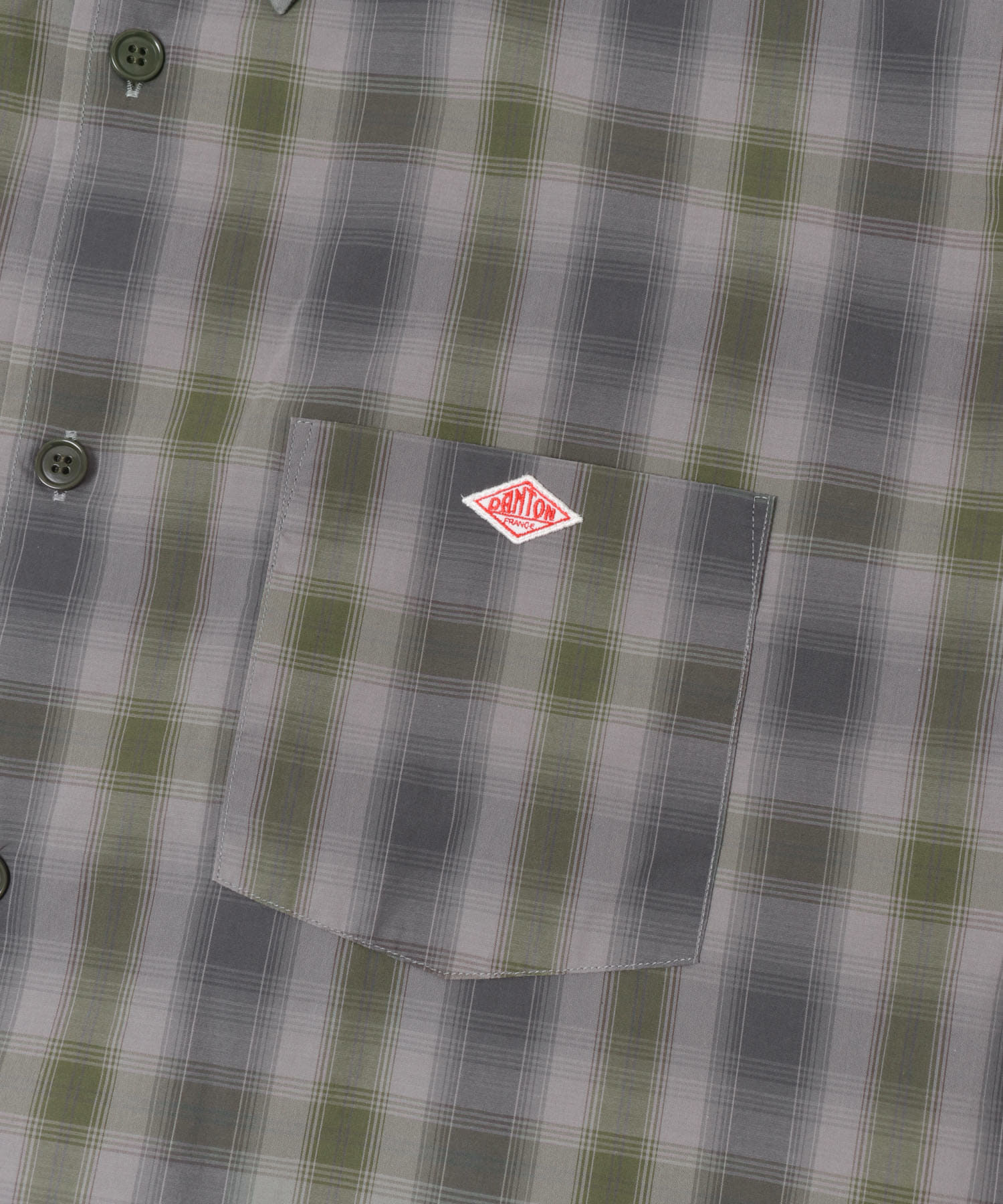DANTON　WORK SHIRTS GRY/OLV 38
